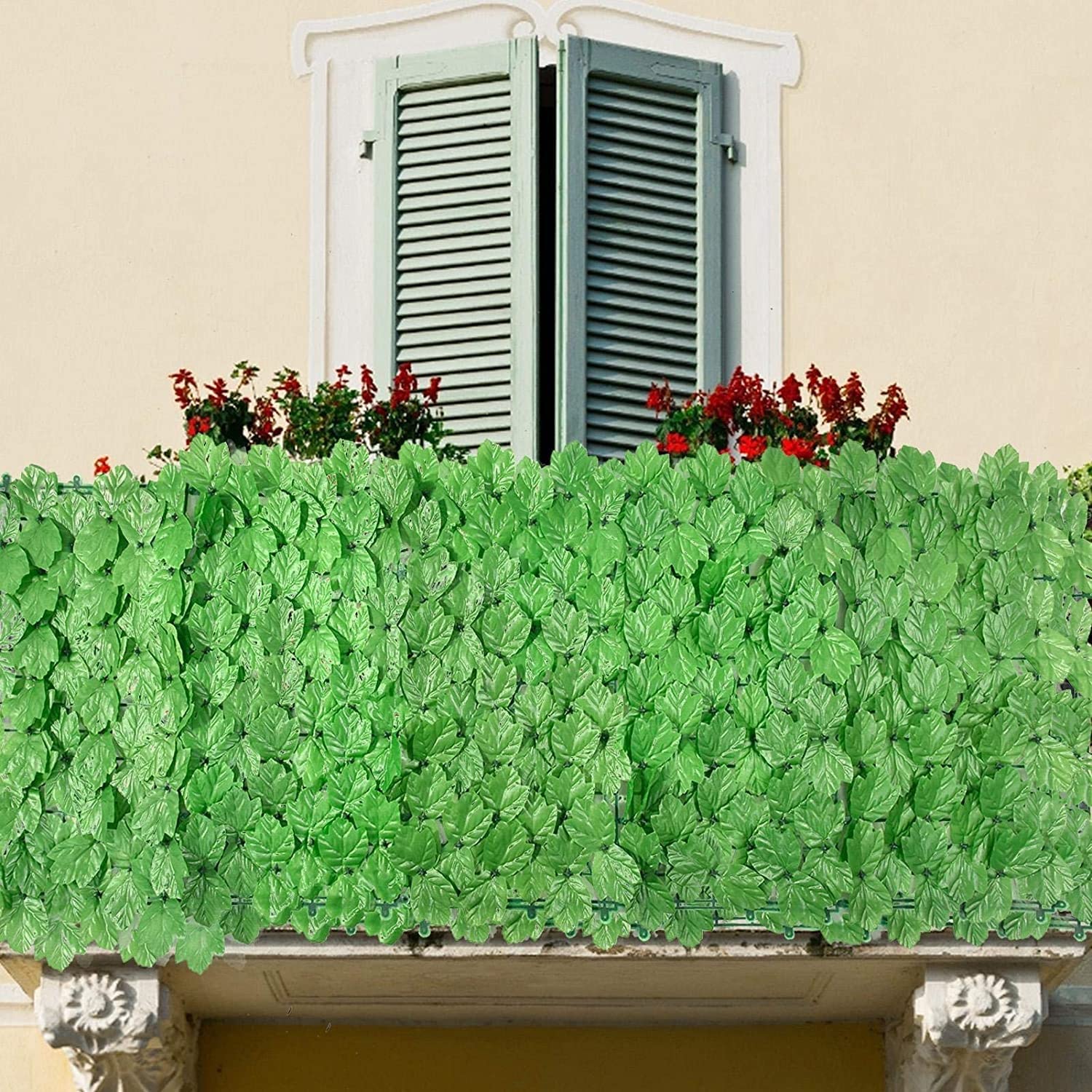 Artificial Leaf Privacy Screen - 100x900cm Green Faux Ivy Fence for Garden Decor, Wedding Backdrop & Outdoor Shade | UV Resistant & Durable