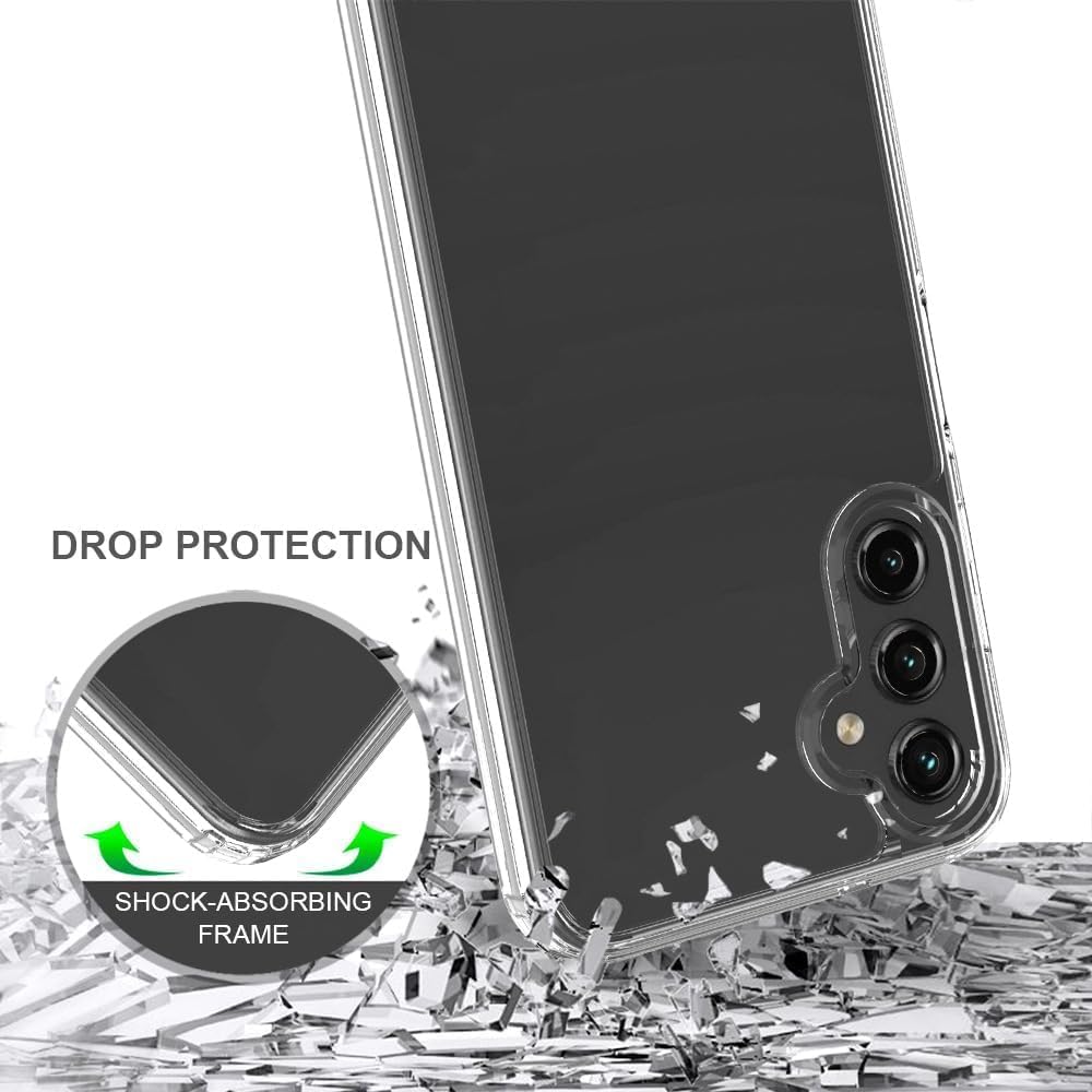 5-in-1 Bundle: 2 Pack Tempered Glass Screen Protector + Lens Protector for Samsung Galaxy S24 5G with Ultra Slim Clear Case | 9H Hardness, Shockproof, Case-Friendly | Perfect for Everyday Protection & Outdoor Activities