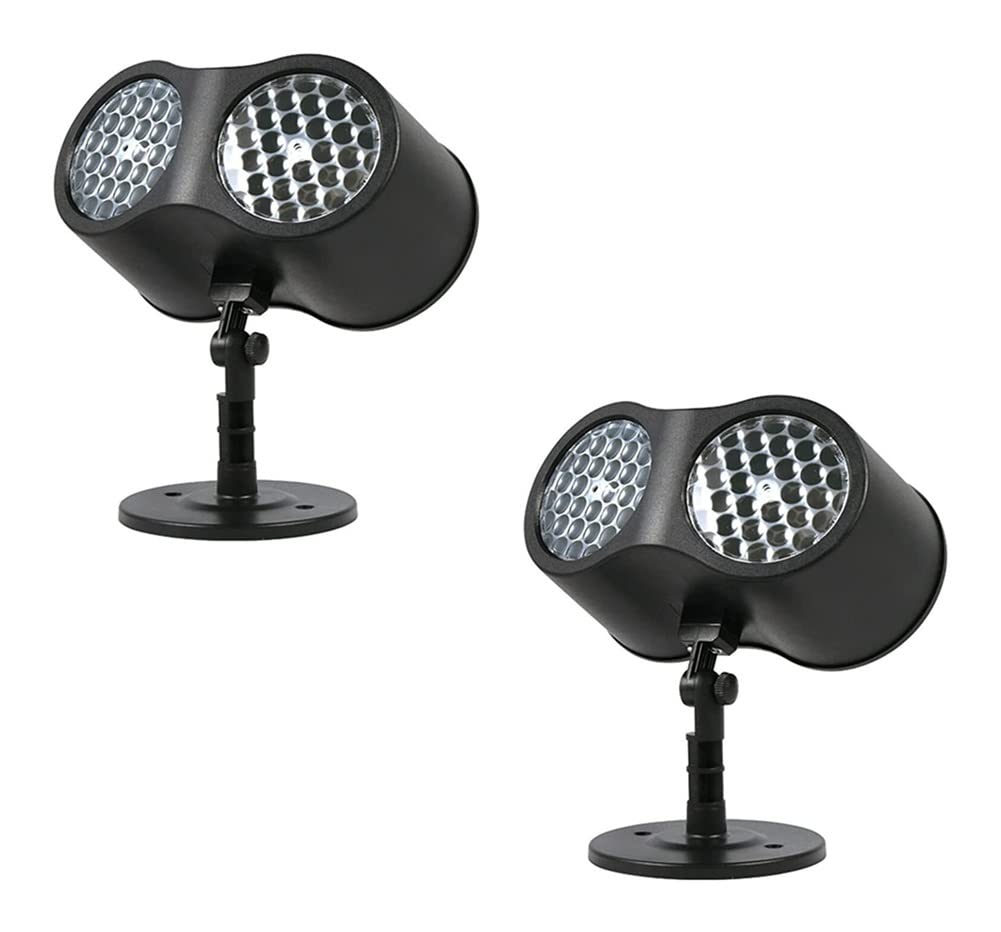 2-in-1 HD LED Christmas Snowflake Projector Lights - Waterproof Outdoor Holiday Decor for Christmas, Wedding & Birthday Parties (2 Pack) | Perfect for Yard, Garden, House Facade & Event Decorations