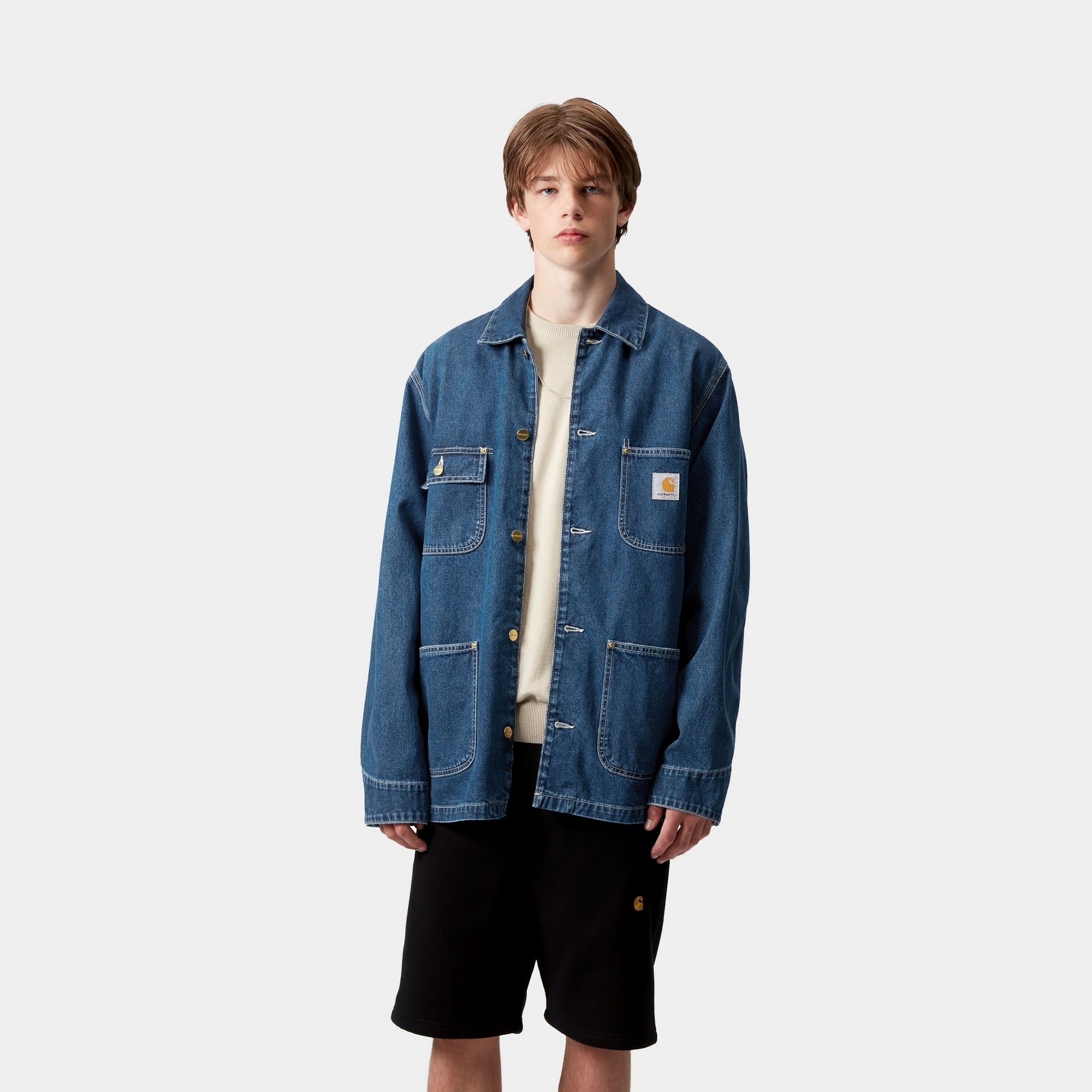 OG Chore Coat - Spring Denim Jacket for Men | Stone Washed Blue | Casual Wear, Workwear & Outdoor Activities