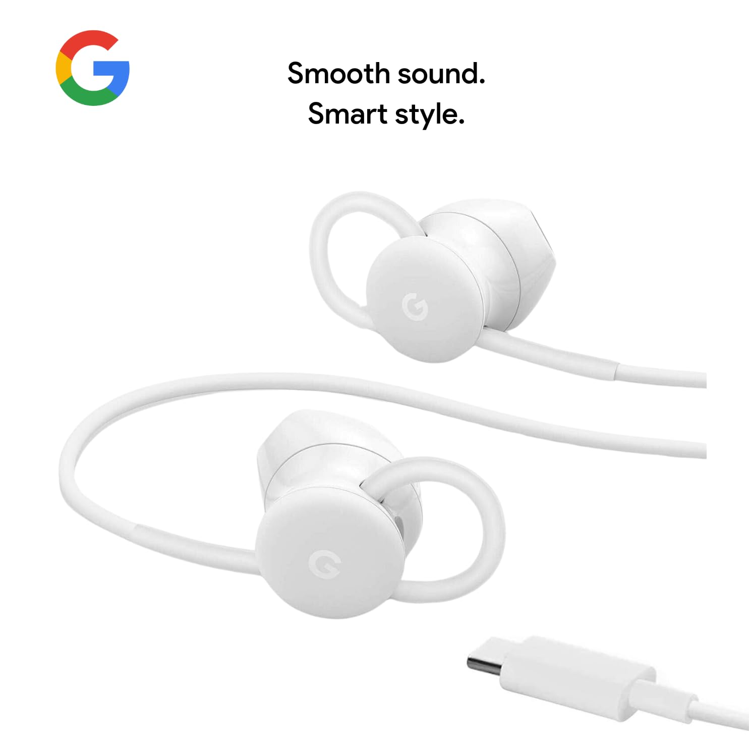 Premium Wired USB-C Earbuds with Inline Controls - Comfortable Noise Isolating Headphones for Android Phones, Laptops & Tablets - Perfect for Workouts, Commuting & Gaming (White)