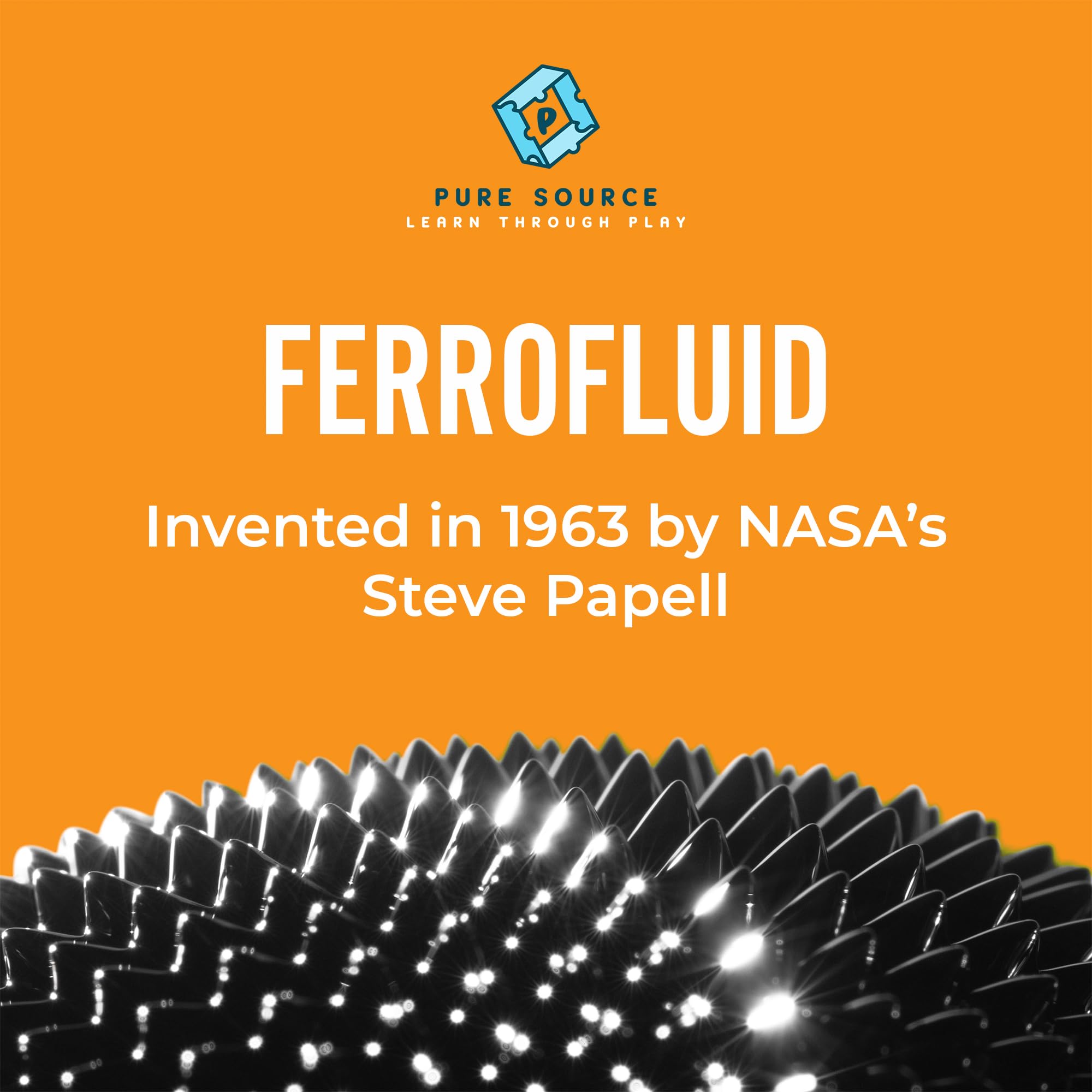 FerroFluid Display Bottle - Magnetic Liquid Science Toy with Neodymium Magnets | STEM Educational Kit for Kids & Adults | Interactive Desk Decor for Office, Classroom & Science Lovers