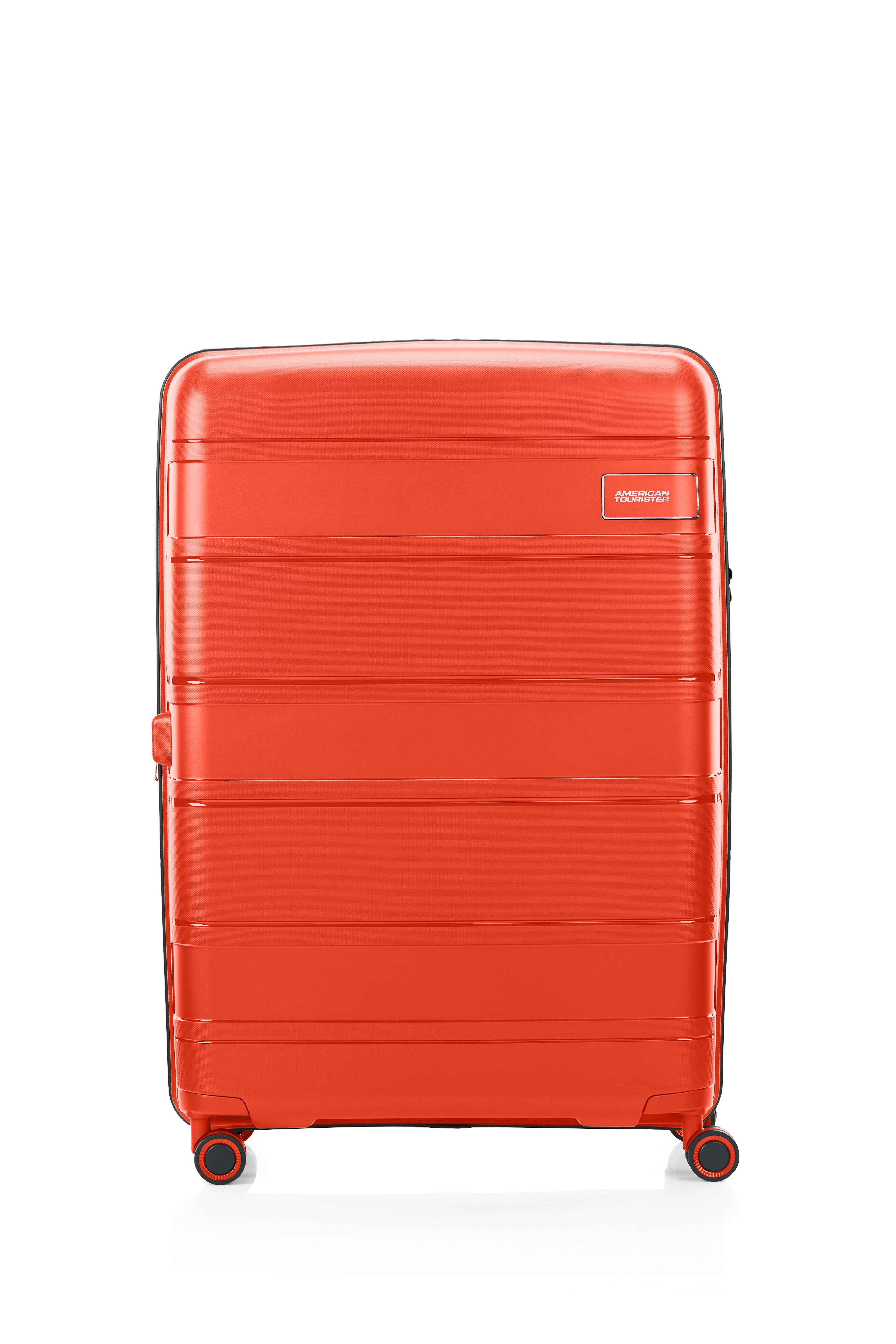American Tourister Light Max 55cm Small Cabin Luggage - Flame Orange Carry-On Suitcase for Air Travel & Weekend Getaways