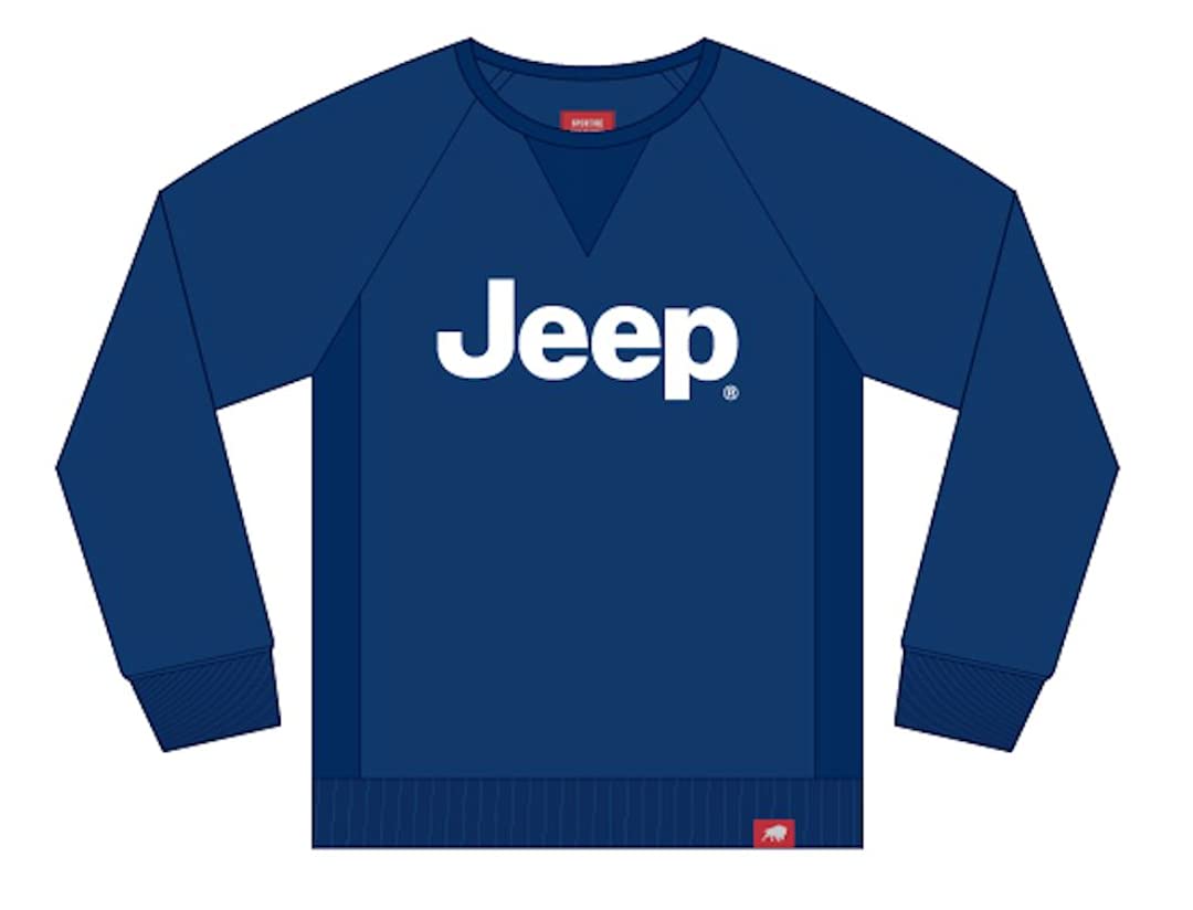 Jeep Sportiqe Lil' Derek French Terry Crew Neck Sweatshirt for Kids - Soft Cotton Pullover Hoodie for Boys & Girls - Perfect for School, Playdates & Outdoor Adventures