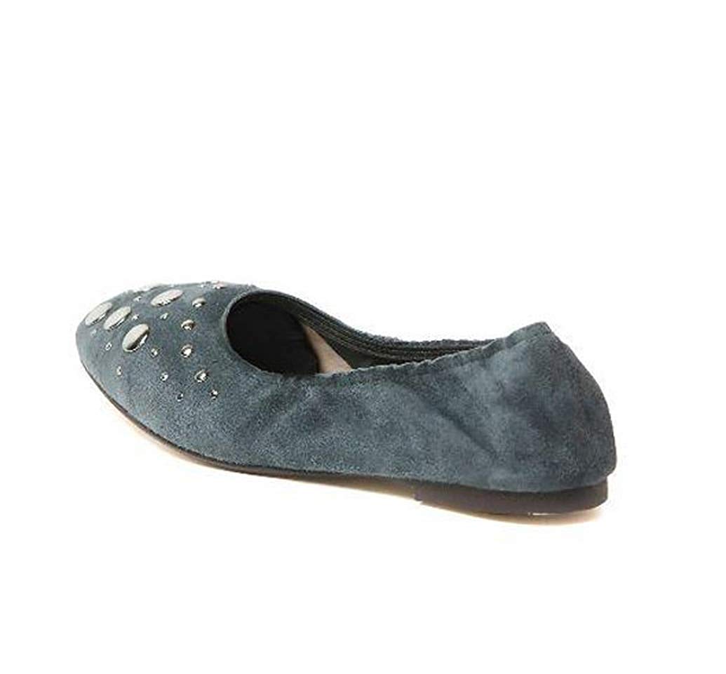 Cecelia New York Jacob Ink Black Suede Elastic Women's Ballet Flats - Comfortable Flexible Shoes for Work, Travel & Casual Wear