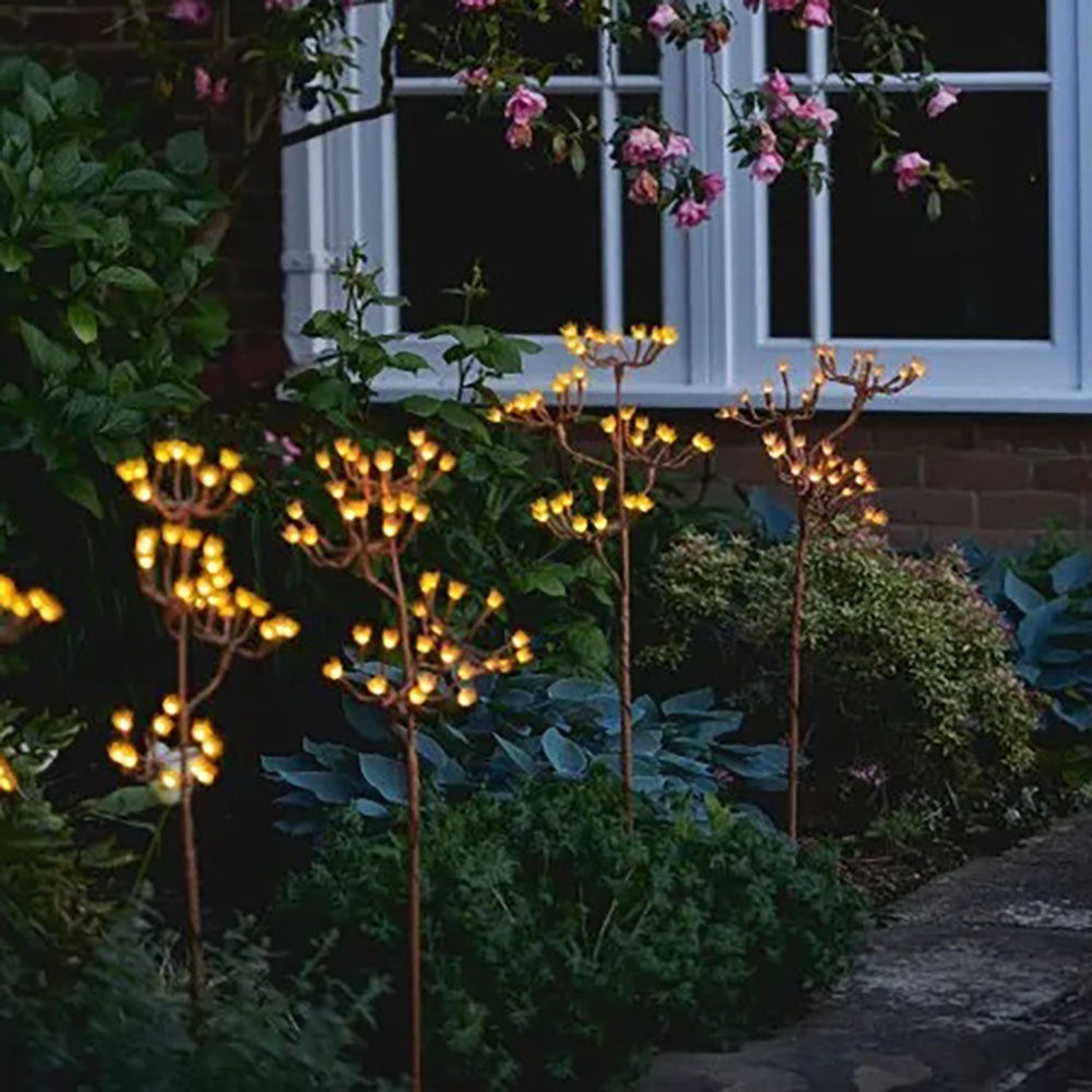 Solar-Powered Wild Fennel Branch Stake Lights - Outdoor Garden Pathway Decoration for Patio, Yard, and Landscape Lighting