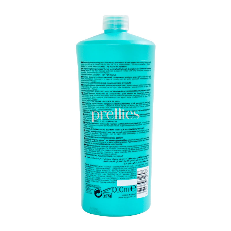 Kerastase Resistance Bain Extentioniste Length Strengthening Shampoo - 1000ml for Damaged & Long Hair - Sulfate-Free Formula with Ceramide & Protein - Salon-Quality Hair Care for Women & Men - Perfect for Daily Use & Hair Growth Treatments