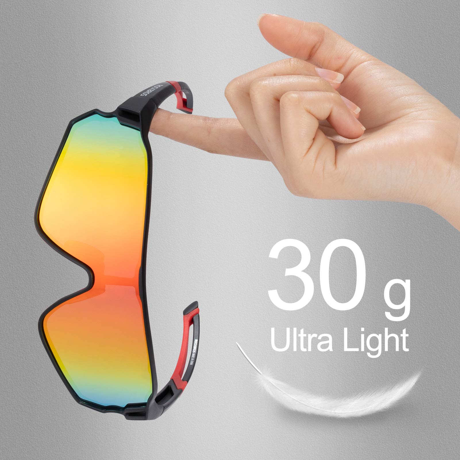 RockBROS Polarized Sunglasses for Men & Women - UV400 Protection, Anti-Glare Cycling Glasses - Perfect for Road Biking, Running & Outdoor Sports