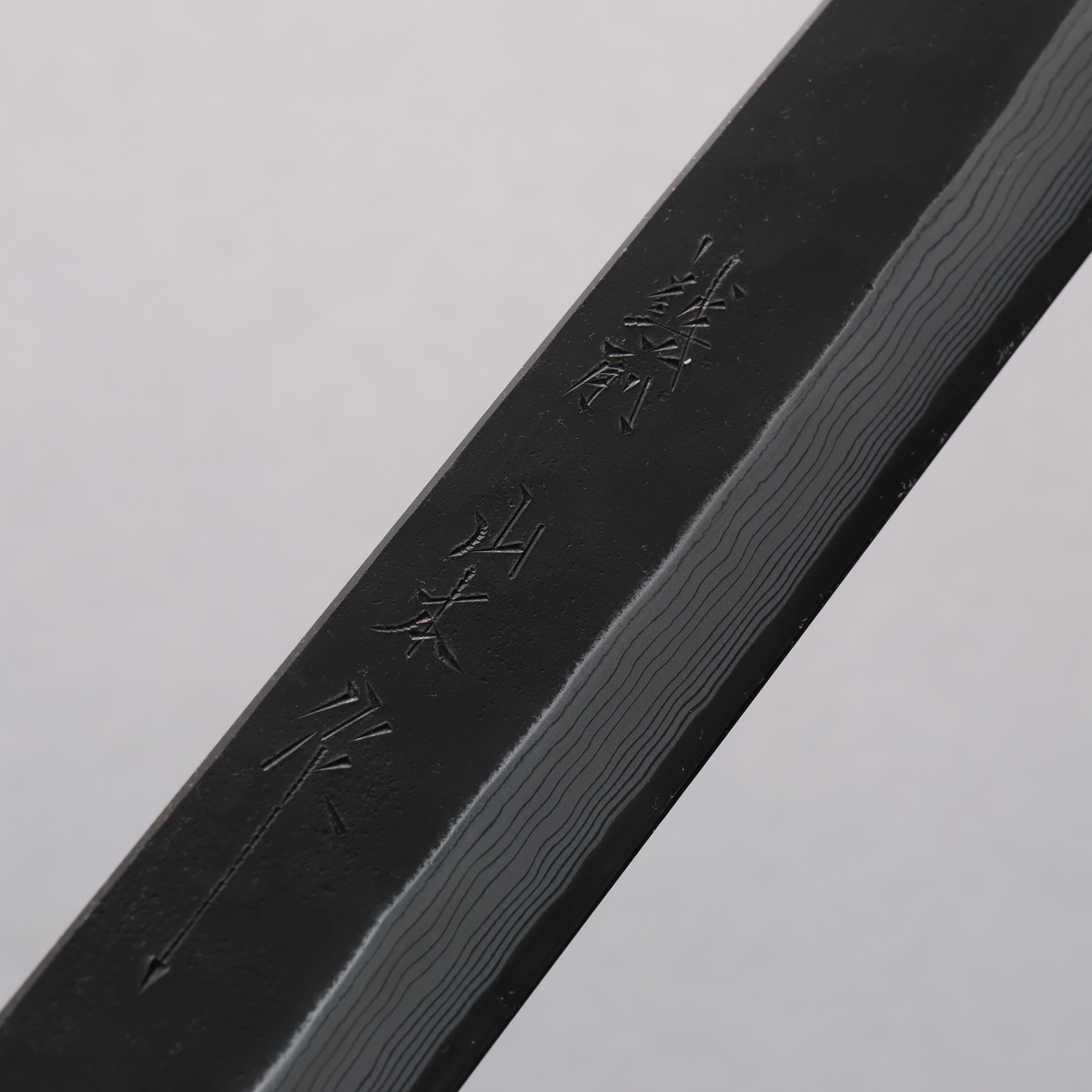 Premium Nao Yamamoto Blue Steel No.2 Kurouchi Damascus Yanagiba Sushi Knife 300mm with Walnut Handle - Professional Japanese Sashimi & Sushi Preparation Tool for Chefs & Home Cooks