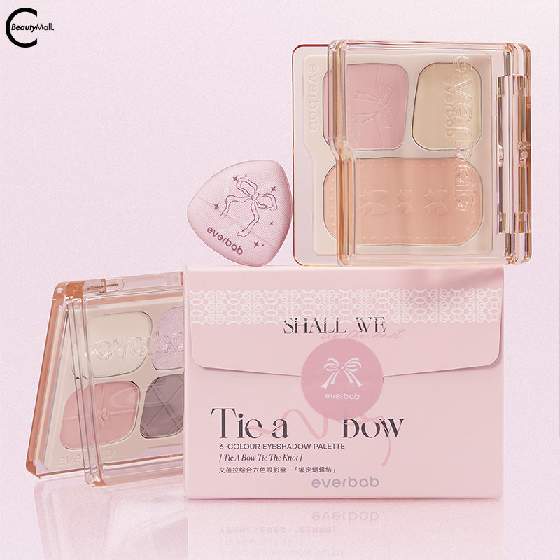 Everbab Butterfly Bow 6-Color Eyeshadow Palette - Long Lasting, Highly Pigmented Makeup for Day & Night Looks - Perfect for Parties, Weddings & Special Occasions