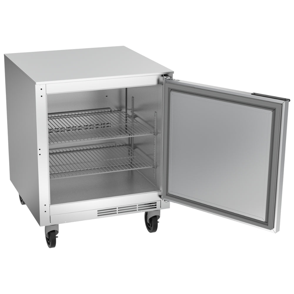 Beverage Air 27-Inch Undercounter Refrigerator - Single Door Commercial Cooler for Bars, Restaurants & Home Kitchens - Energy Efficient Compact Fridge for Beverages & Food Storage