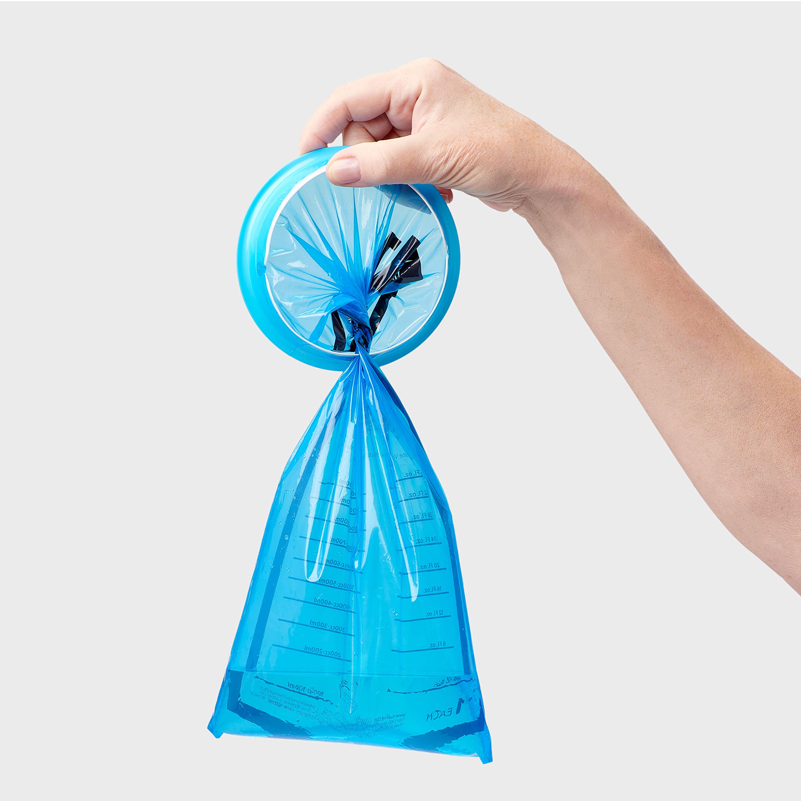 Medline Disposable Blue Emesis Bags with Graduated Markings - 144 Count Case for Motion Sickness, Travel & Medical Use - Perfect for Cars, Boats, Planes & Urgent Care Facilities
