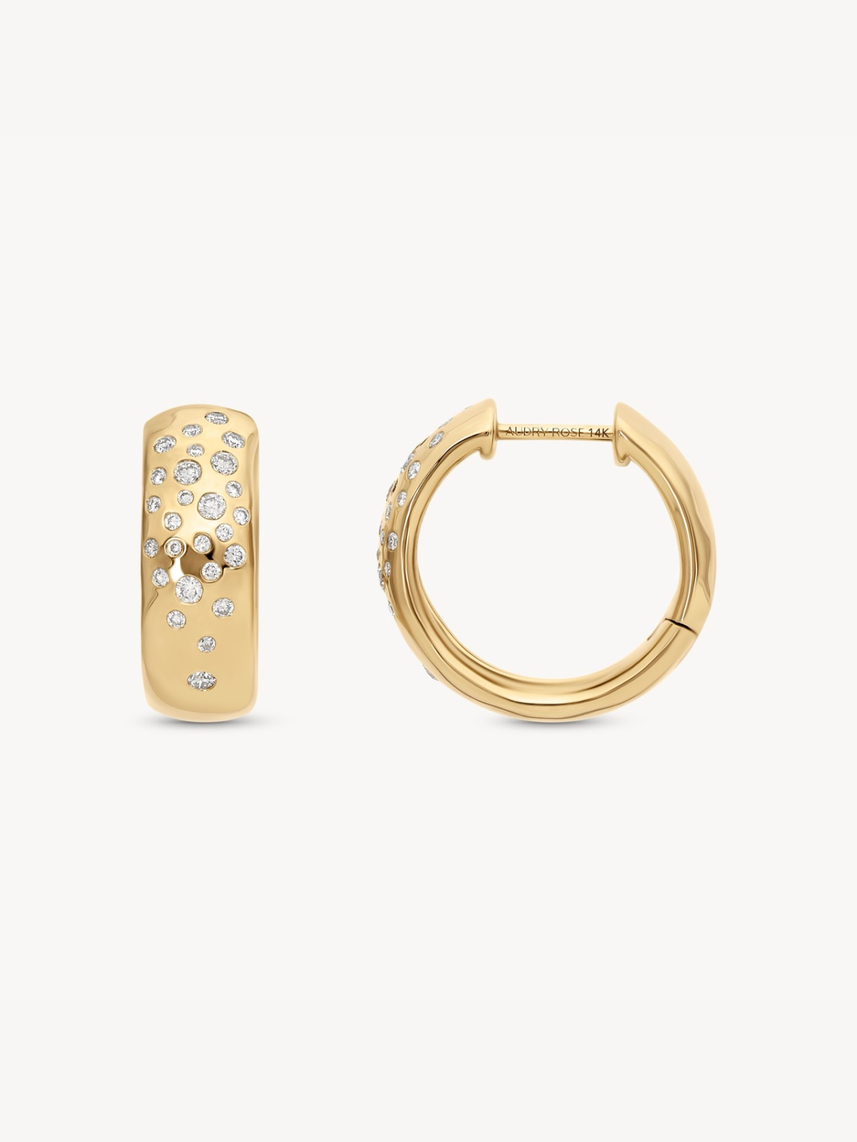 Diamonds in the Rough Hoops - Elegant Gold-Plated Hoop Earrings for Women | Perfect for Parties, Weddings & Everyday Wear