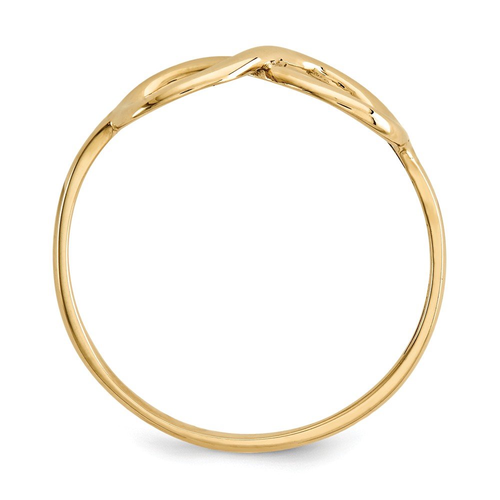 14K Solid Yellow Gold Infinity Love Knot Ring for Women - Elegant Symbol of Eternal Love, Perfect for Anniversaries, Weddings & Romantic Gifts
