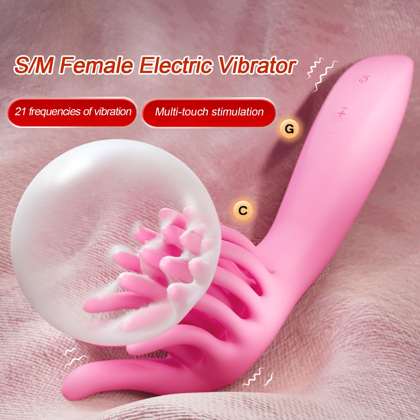 Premium SM Female Electric Vibrator - 21 Powerful Vibration Modes for Women's Pleasure | Rechargeable Adult Sex Toy for Solo Play & Couples Use | Discreet Packaging for Ultimate Privacy