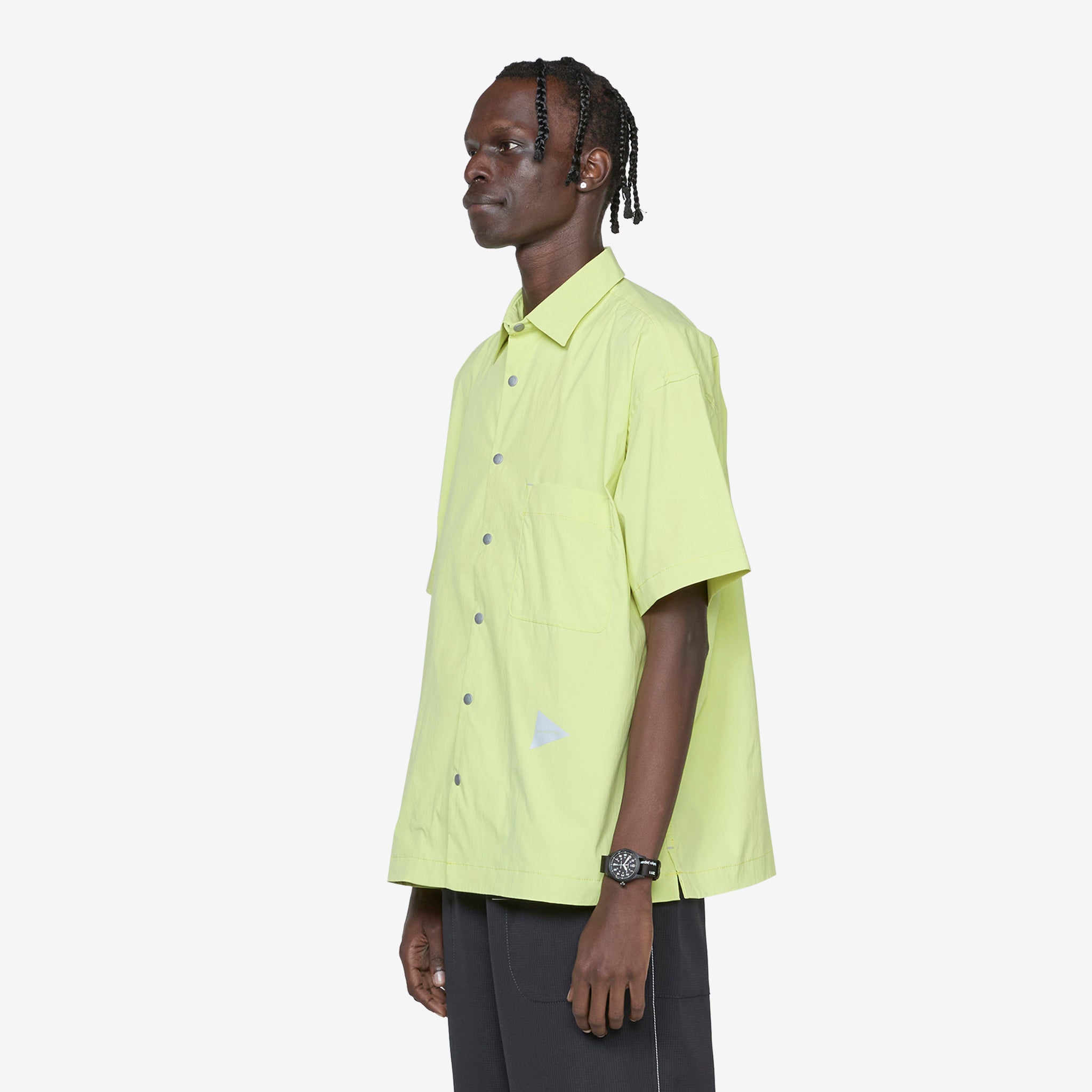 UV Protection Stretch Short Sleeve Shirt for Men & Women - Breathable Sun Shirt in Yellow Green for Outdoor Activities, Hiking & Travel