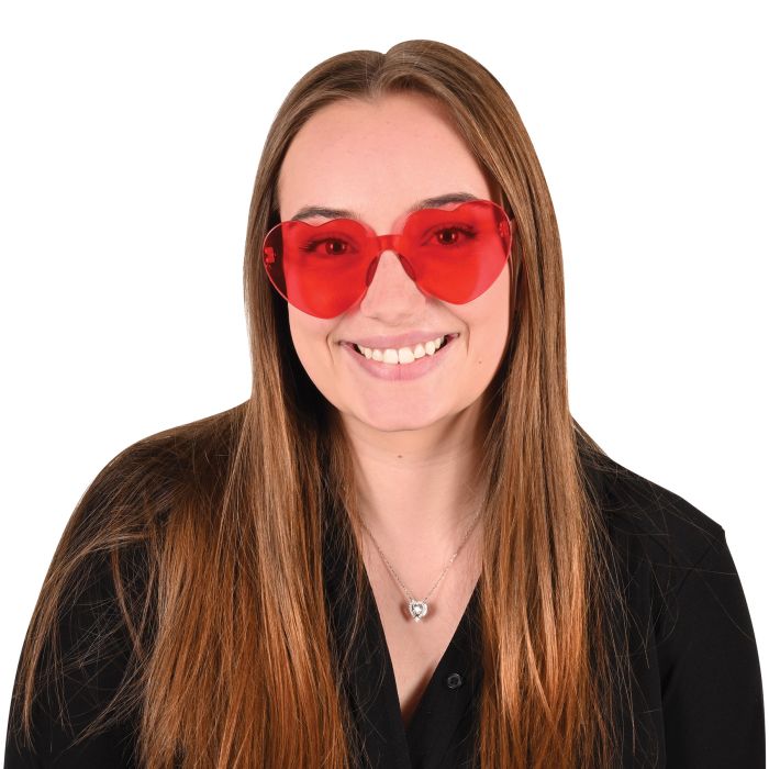 12 Pack Beistle Heart Glasses - Fun Party Favors for Valentine's Day, Bachelorette, Bridal Showers & Themed Events