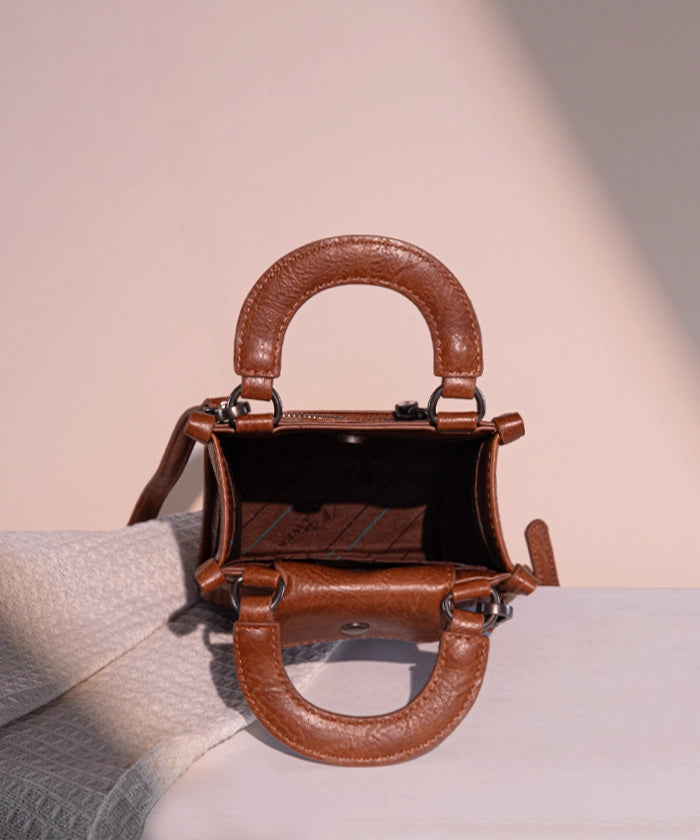 Montana West Genuine Leather Tooled Mini Crossbody Purse for Women - Stylish & Compact Handbag for Daily Use, Travel, and Casual Outings