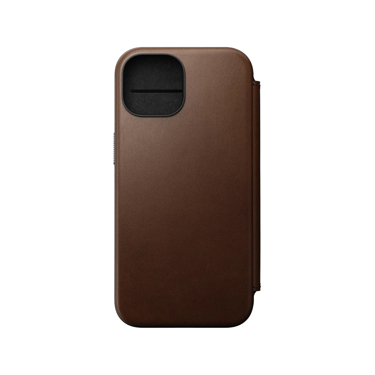Premium Genuine Leather Folio Case for iPhone 15 - Slim Protective Cover with Card Slots (Brown) | Perfect for Business Professionals & Daily Commuters