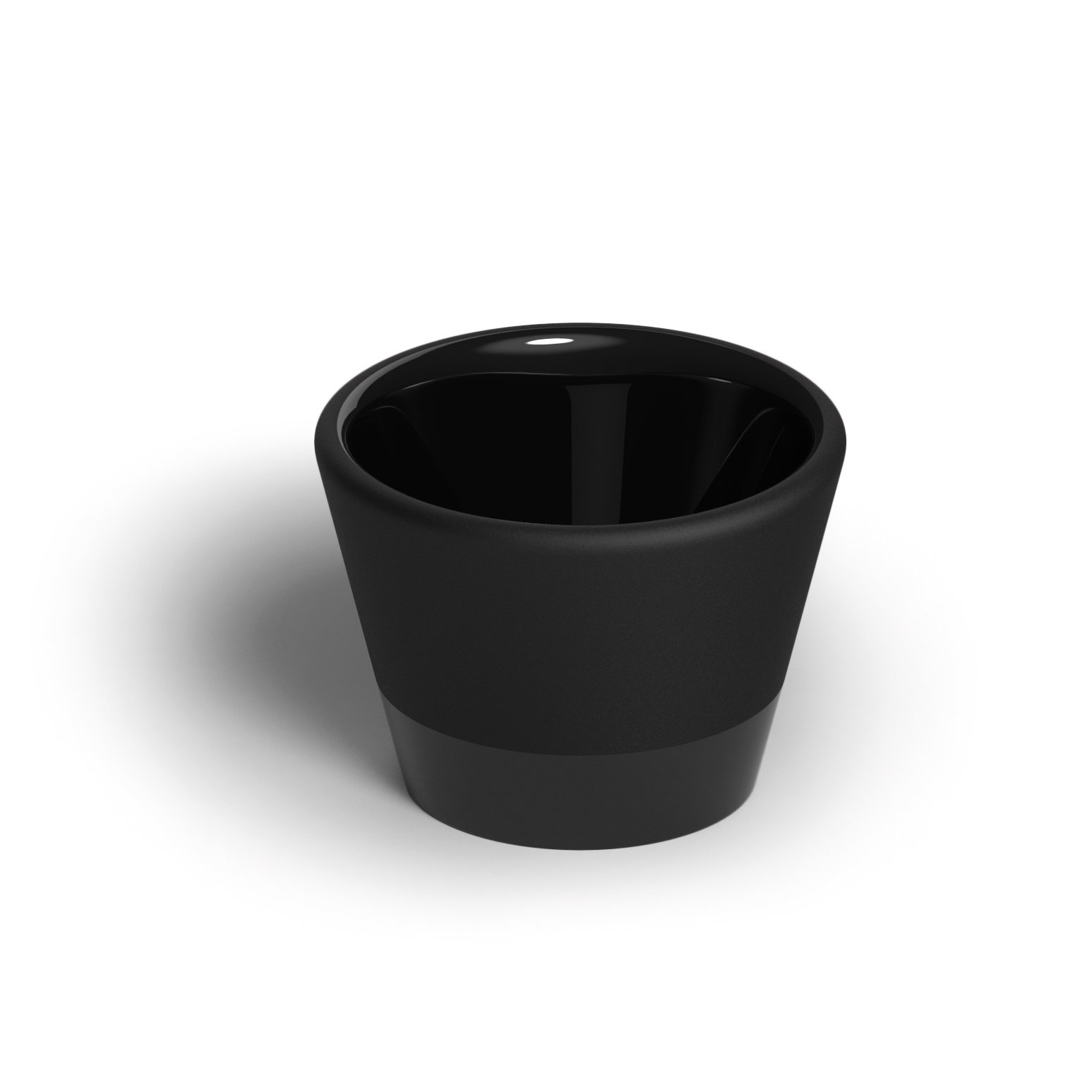 Self Cooling Ceramic Serving Cup - 1.69oz Black for Chilled Desserts, Ice Cream & Beverages - Perfect for Parties, Picnics & Home Entertaining