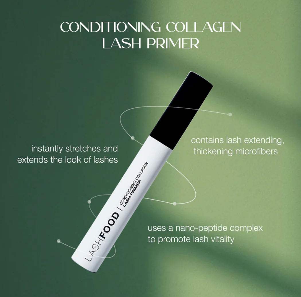 LashFood Mini Conditioning Collagen Eyelash Primer 4ml - Nourishing Lash Growth Serum for Longer, Fuller Lashes | Perfect for Daily Use & Special Occasions