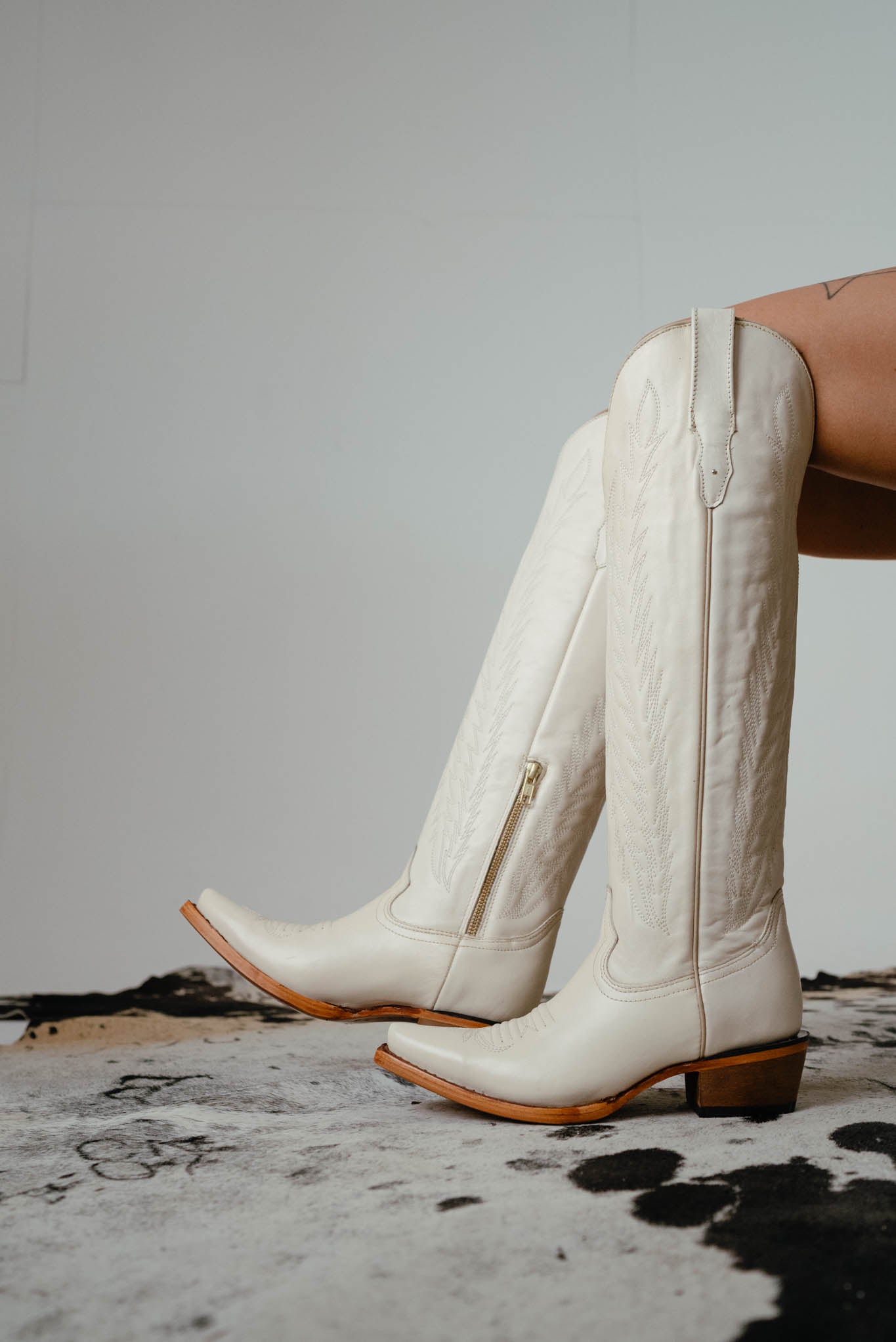 Valentina Tall Neutral Snip Toe Cowgirl Boots for Women - Western Riding & Country Fashion Boots for Everyday Wear