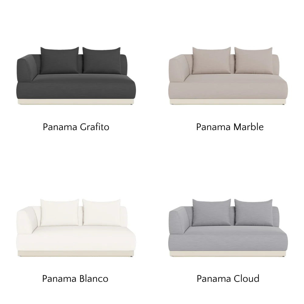 Amalfi 2-Seat Left-Arm Outdoor Sectional Sofa Set - Weather-Resistant Patio Furniture for Garden, Poolside & Backyard Relaxation