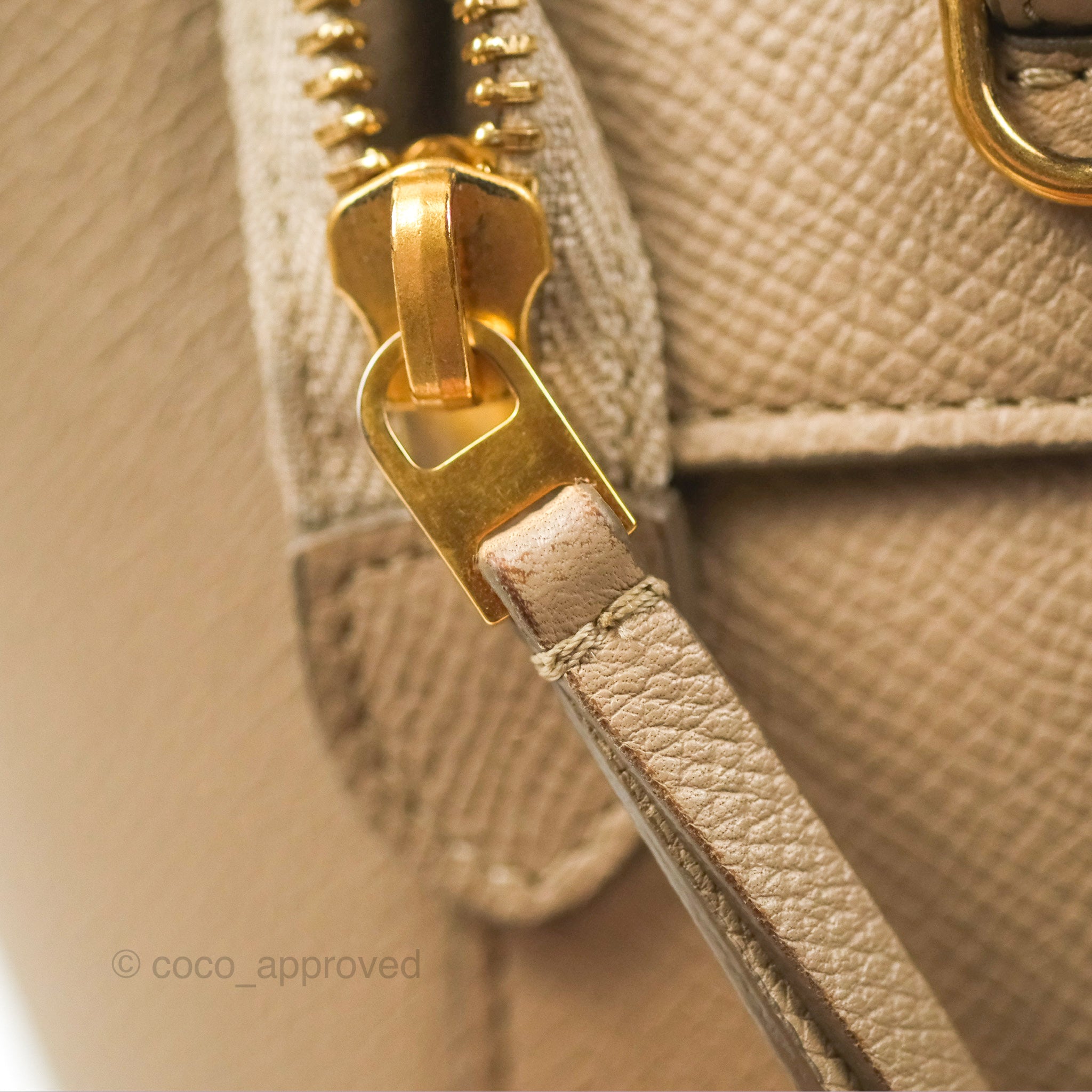 Celine Nano Belt Bag in Light Taupe Grained Calfskin with Gold Hardware - Perfect for Everyday Use, Work & Travel