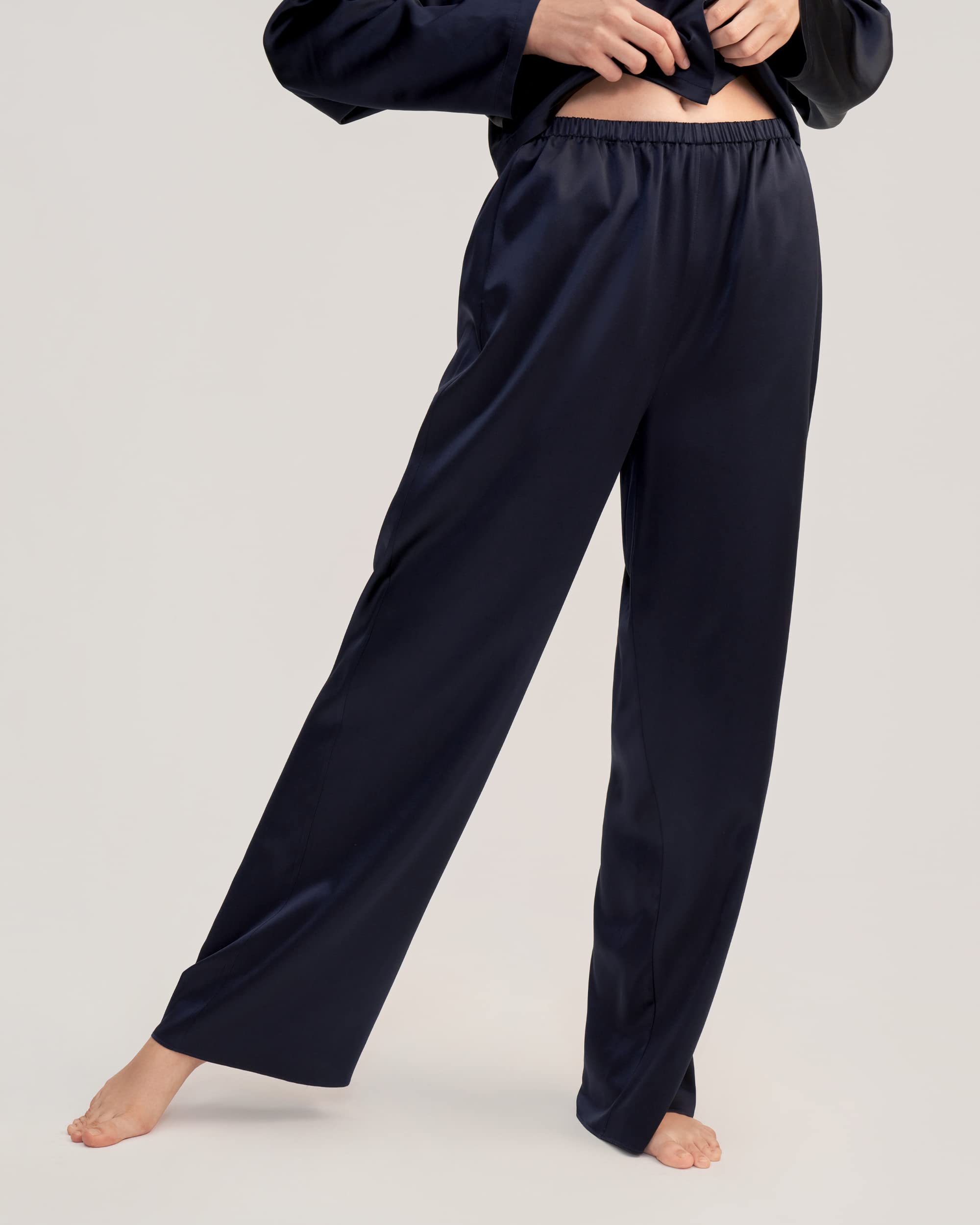 LilySilk Women's 100% Pure Silk Pajama Set - Luxurious 2-Piece PJS for Sleep & Lounge - Perfect for Gifts, Bridal Shower & Relaxing Evenings