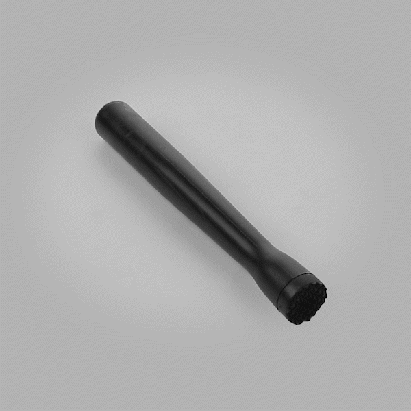 Premium Black Plastic Cocktail Muddler & Tenderizer - 8.25