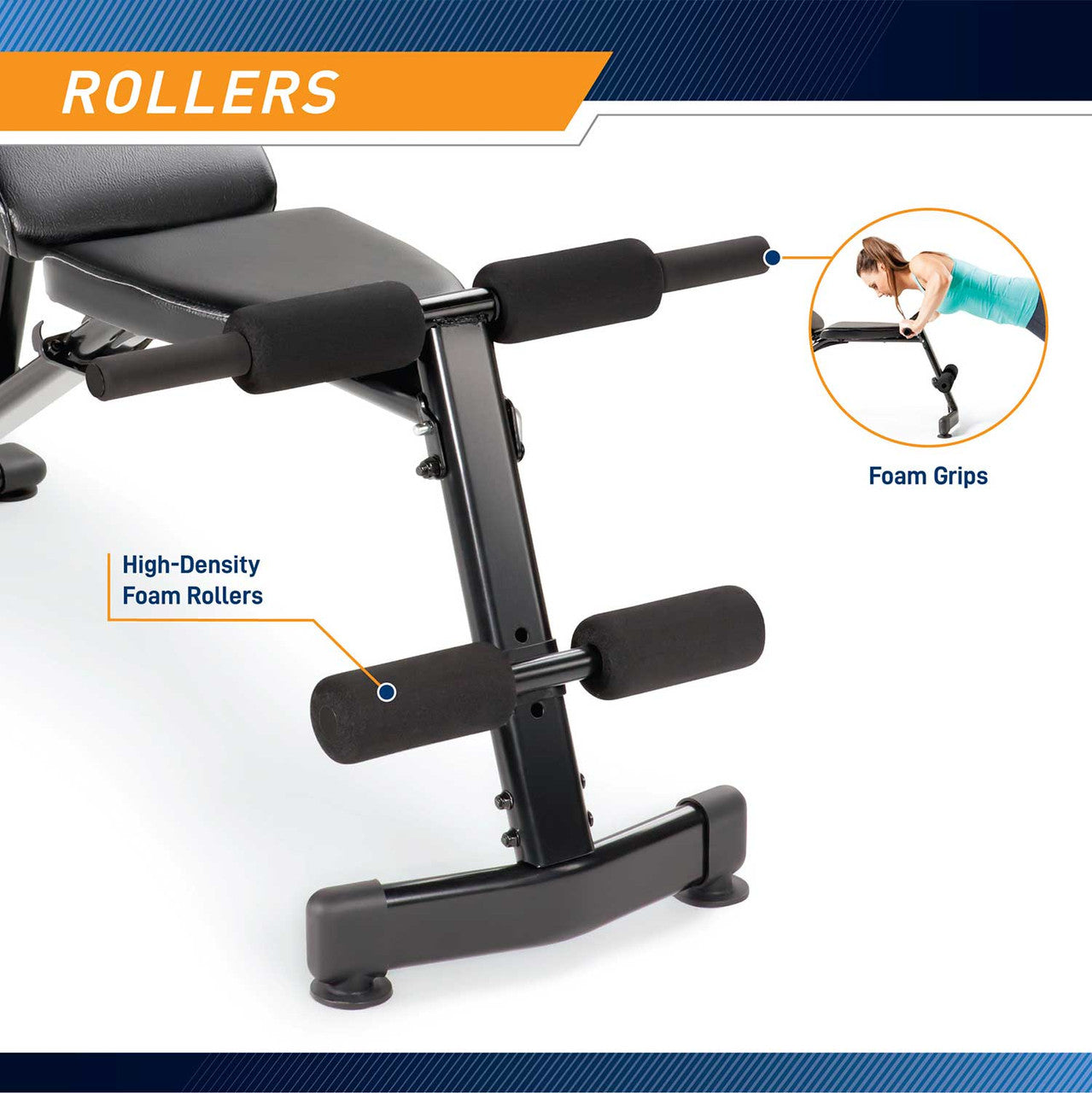 Marcy SB-228 Multi-Purpose Adjustable Weight Bench for Home Gym - Strength Training & Full-Body Workouts