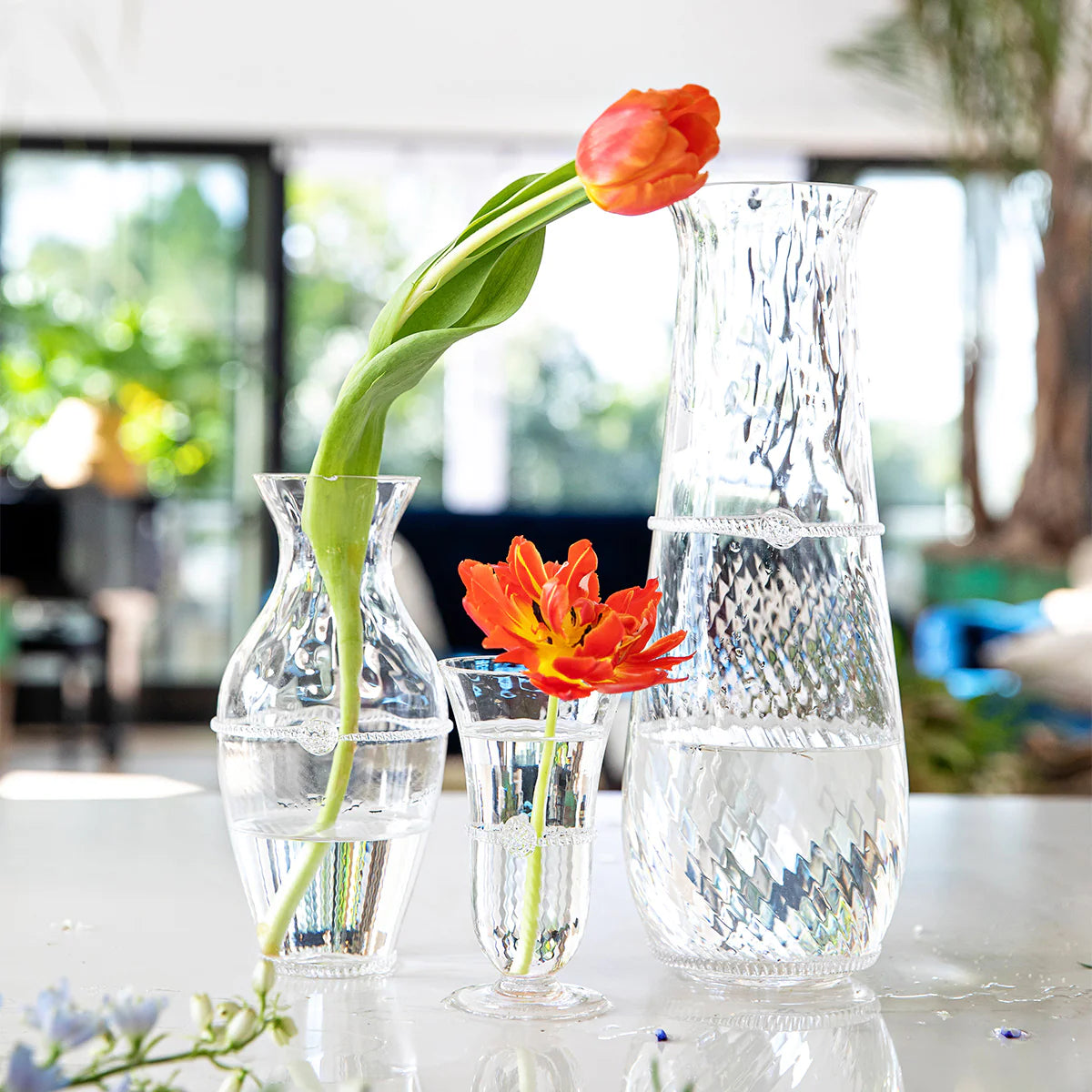Juliska Graham 9-Inch Decorative Ceramic Vase for Home Decor, Dining Table Centerpiece, and Wedding Floral Arrangements