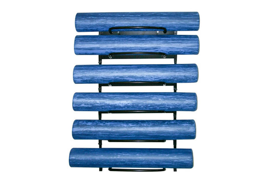 Warrior Economy Wall Mount Storage Rack for Foam Rollers - Space Saving Gym Equipment Organizer for Yoga, Fitness & Home Workout Accessories