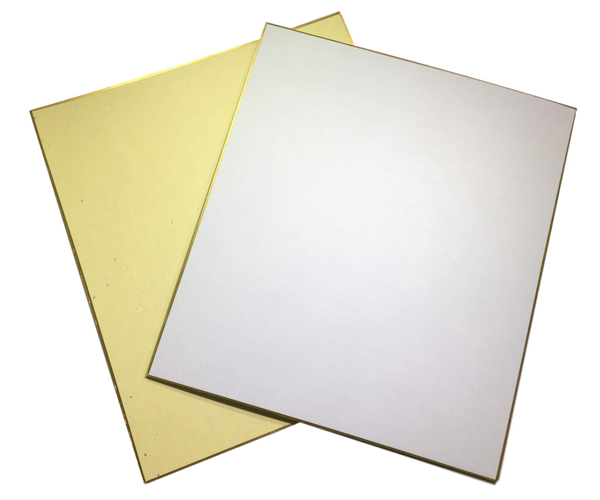 Japanese Shikishi White Board 9.5 x 10.75 Inches - Gold Bordered Art & Calligraphy Paper - Premium 50-Piece Box Set - Perfect for Japanese Painting, Writing Practice & Gift Giving