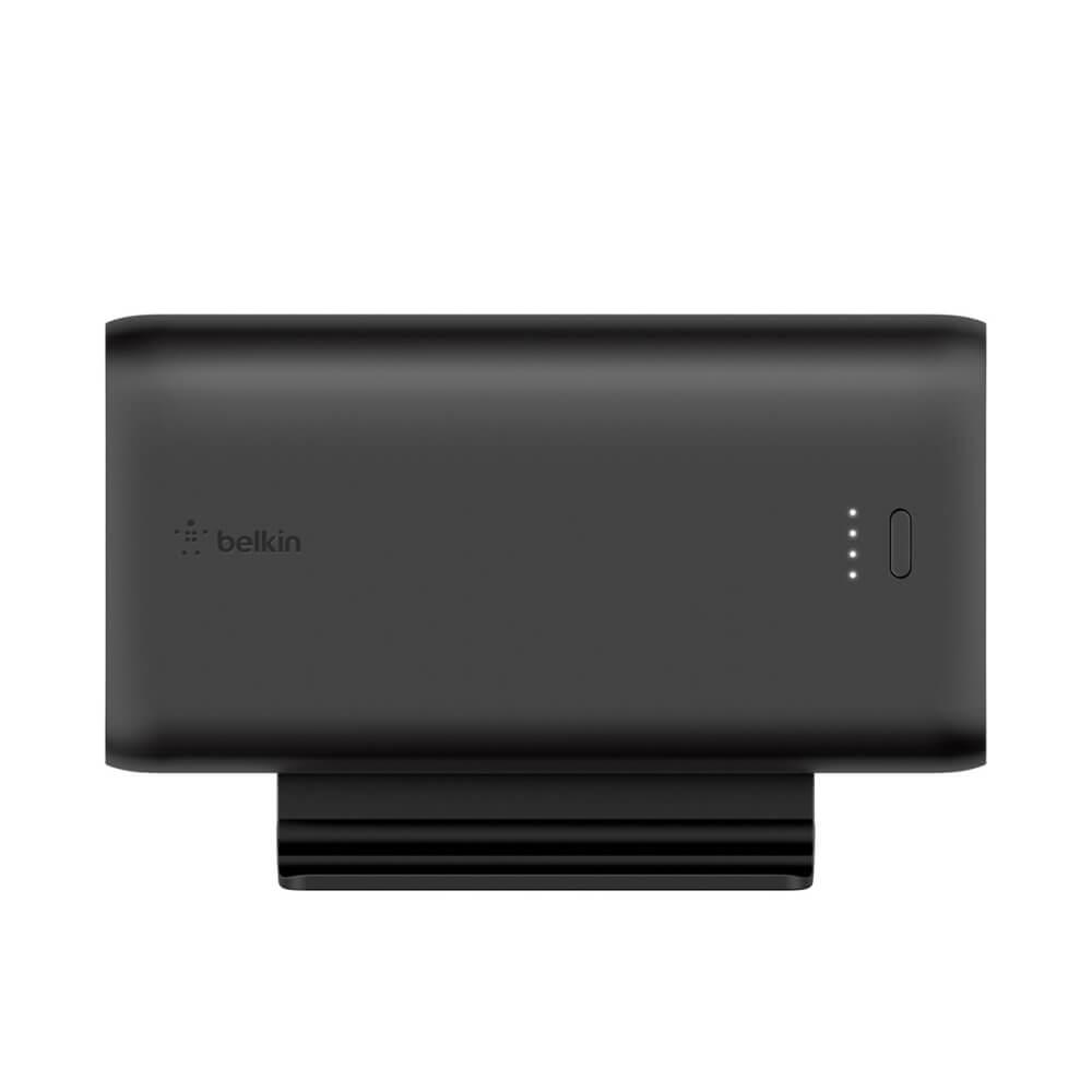 Belkin Pocket Power 10000mAh Portable Charger with Retractable Stand - Black | Ultra-Compact Power Bank for Travel, Camping & Emergency Backup