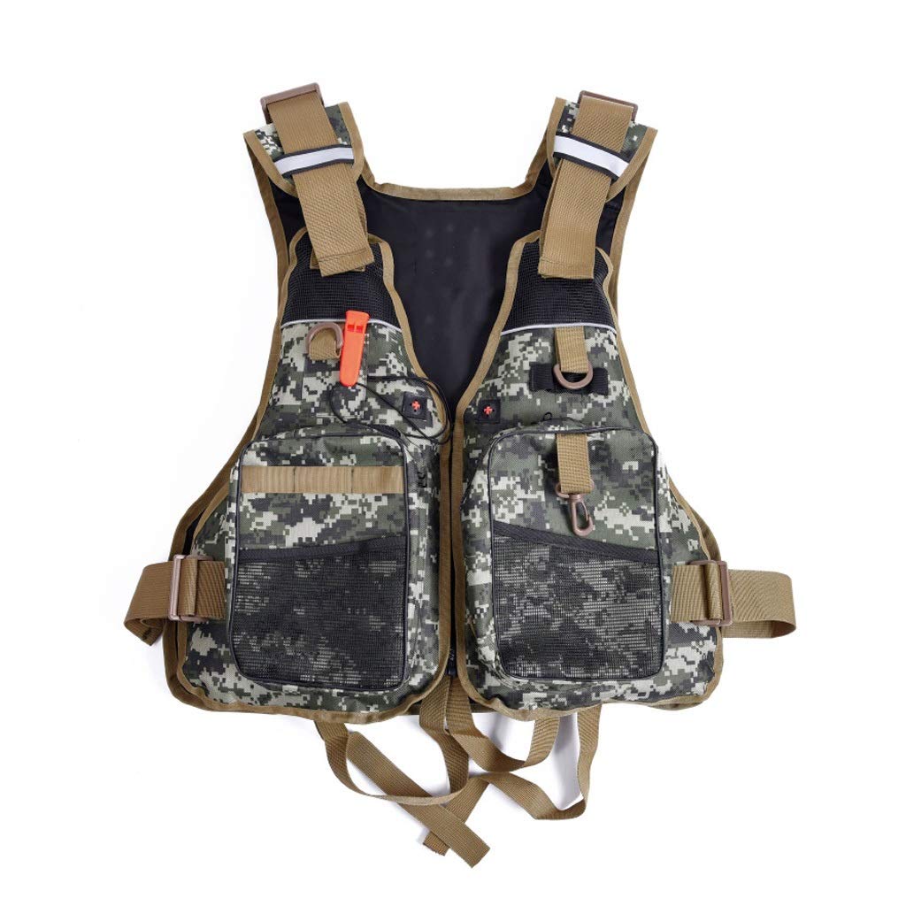 Men's & Women's Canvas Fishing Vest with Multiple Pockets - Adjustable Lightweight Fly Fishing Vest for Outdoor Activities, Hunting & Photography (Green, Size M) - Perfect for Fishing Trips, Hiking & Nature Exploration