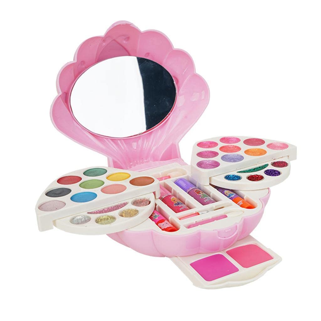 Ioensy Girls Makeup Vanity Set with Mirror & Stool - 3-Piece Vanity Table Set for Teen Girls Bedroom, Perfect for Makeup, Dressing & Study - Ideal Birthday Gift for Girls Ages 8-12