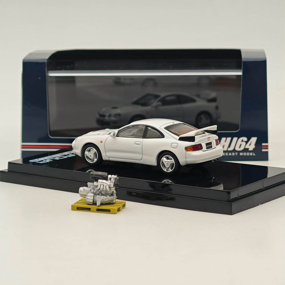 1/64 Scale Toyota Celica GT-Four WRC ST205 Diecast Model Car - Hobby Japan HJ641064AW White - Collectible Toy Car for Enthusiasts & Perfect Gift for Car Lovers | Display, Racing Collection, Birthday Present
