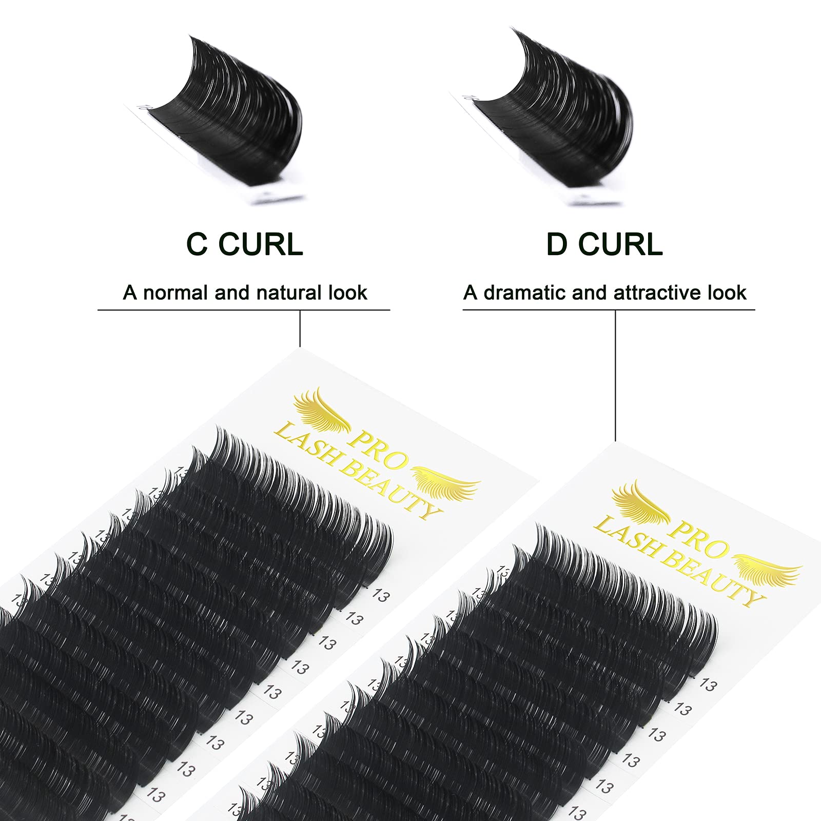 Premium Classic Eyelash Extensions - 0.15/0.18/0.20mm Individual Lashes with C/D Curl (C-0.20, 17mm) for Natural Volume & Length - Perfect for Salon Professionals & DIY Lash Lovers