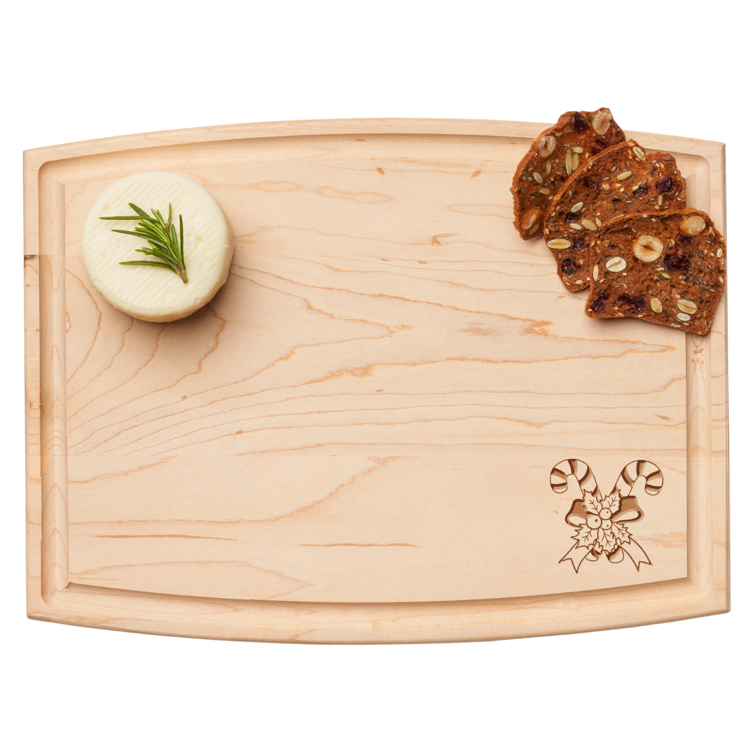 Handcrafted Arched Maple Wood Cutting Board - 12