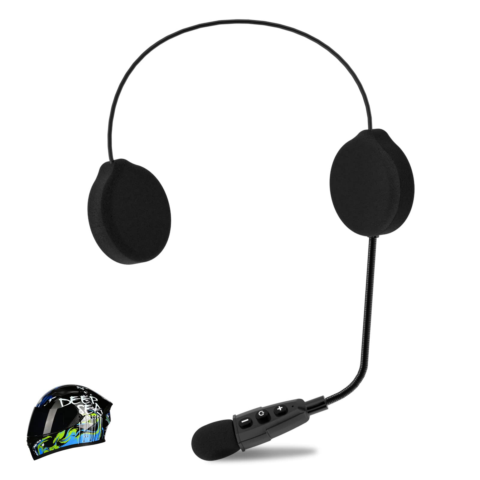 EJEAS E1+ Motorcycle Bluetooth Headset with Helmet Speakers - Bluetooth 5.1 Wireless Intercom, Auto Answer Call & Noise Cancellation, Dual Phone Connectivity - Perfect for Riding, Commuting & Group Tours