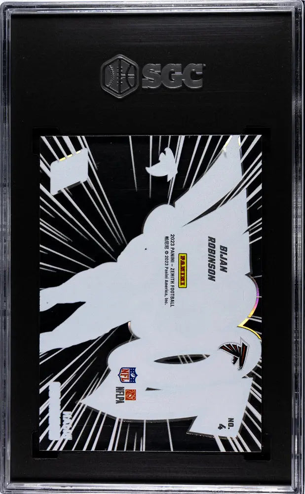 2023 Panini Zenith Football Bijan Robinson Zoom! SGC 9 Mint Rookie Card - Collectible Sports Memorabilia for Football Fans and Card Collectors - Perfect for Trading, Displaying, and Investment