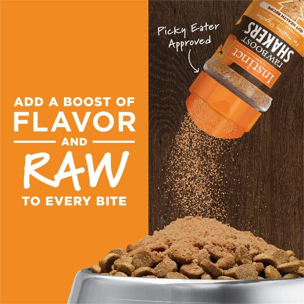 Instinct Raw Boost Shakers - Grain Free Gut Health Recipe Dog Food Topper for Digestive Support | Perfect for Picky Eaters & Sensitive Stomachs | Sprinkle Over Kibble or Mix with Wet Food