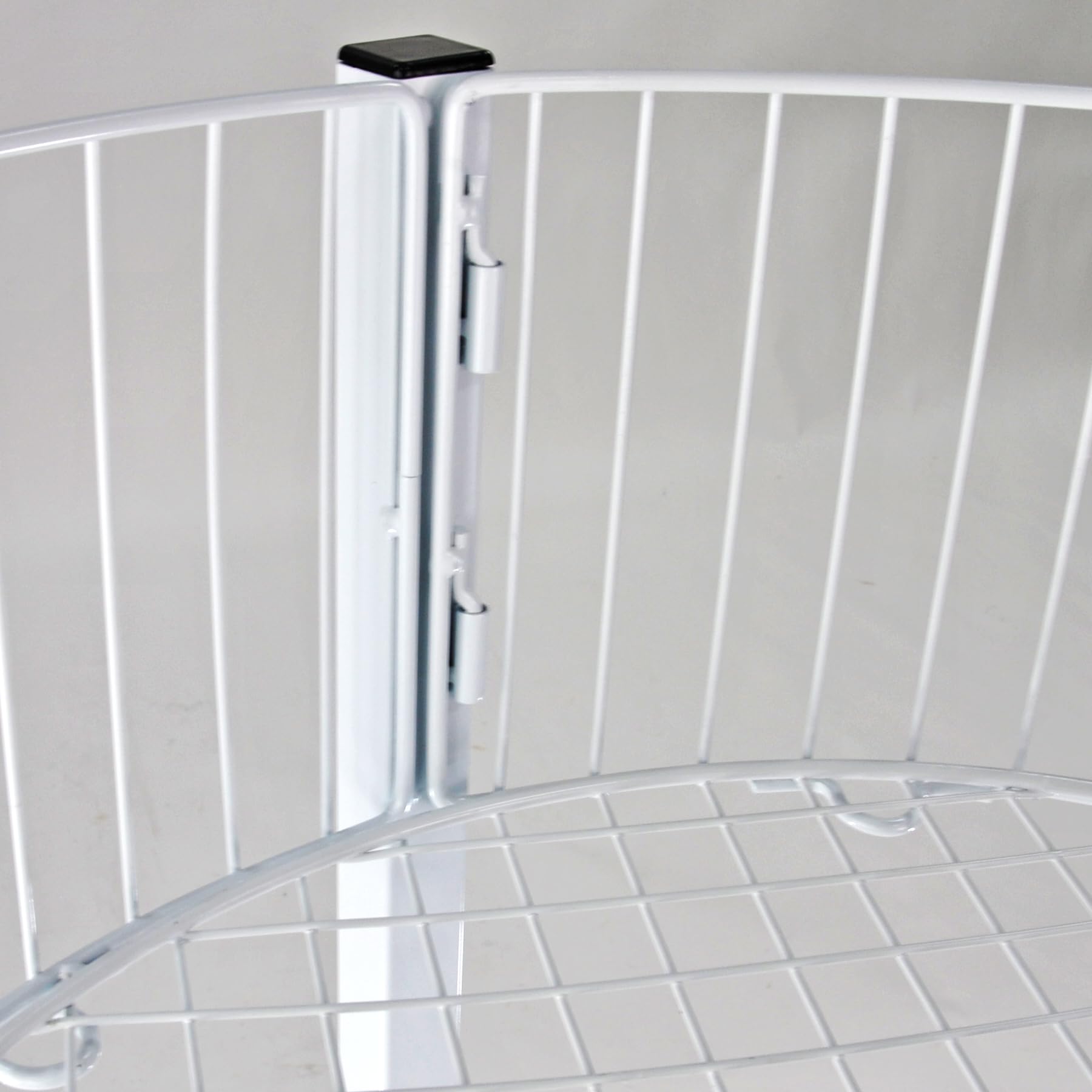 Azar Displays 300703 3-Tier Round Wire Dump Bins - White | Store Display Organizer for Retail, Supermarkets & Warehouse Organization