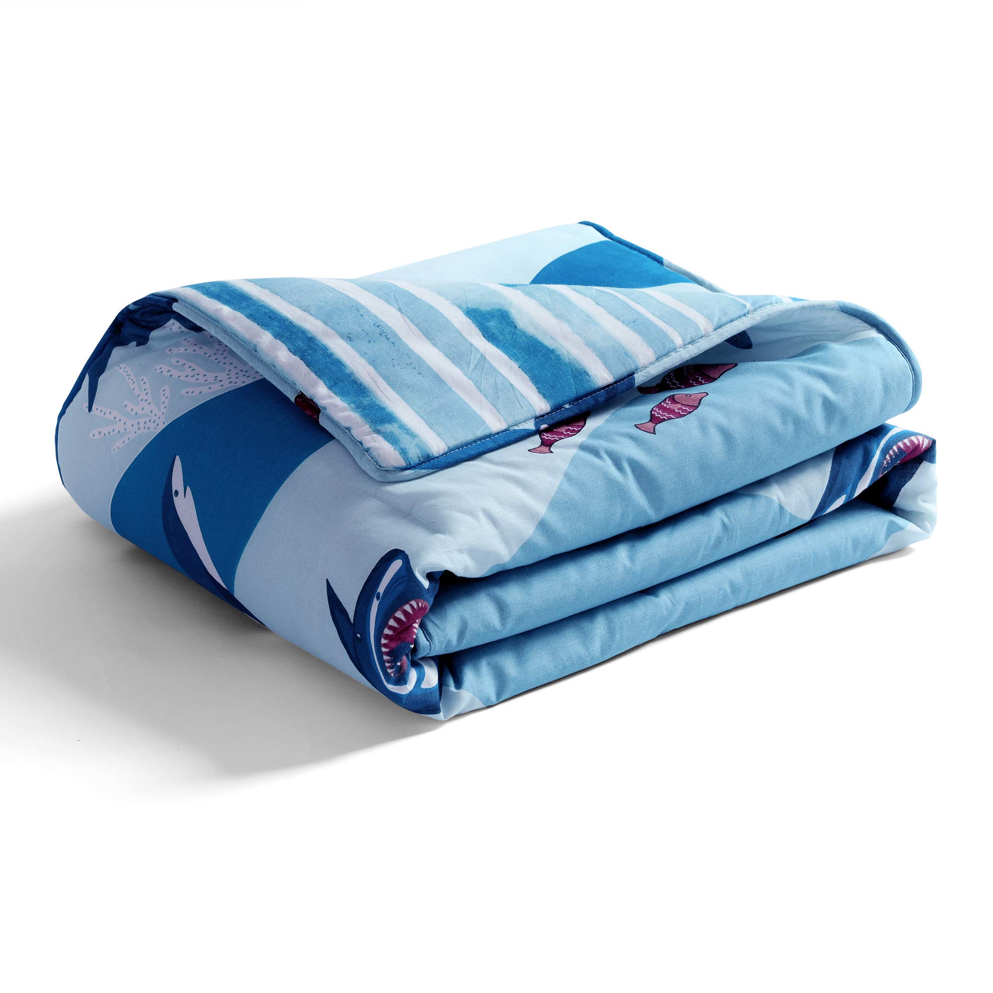 Blue Shark Throw Blanket 50x60 - Soft Fleece for Bed & Sofa