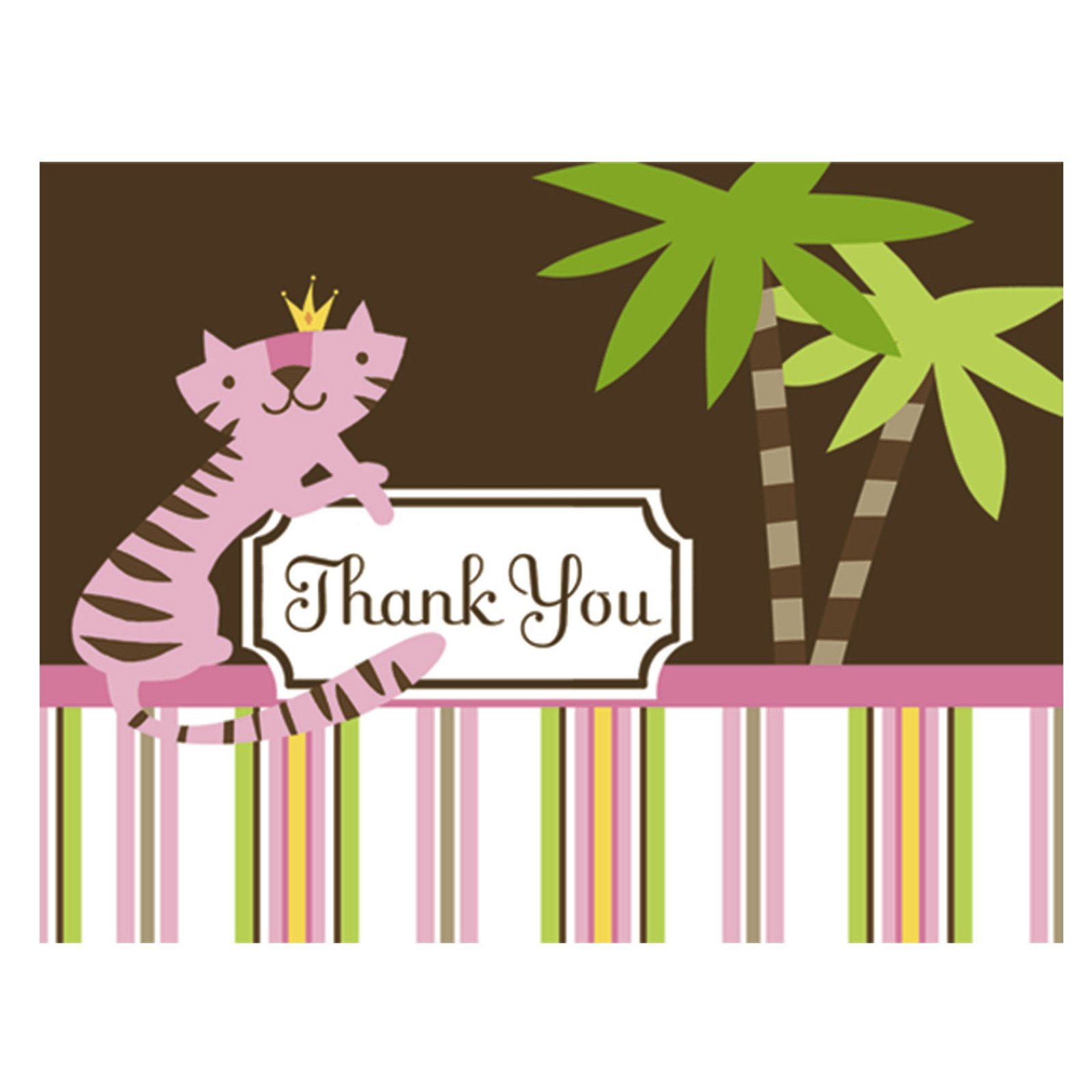 Queen of the Jungle Thank You Cards - Pack of 8 - Perfect for Birthday, Baby Shower & Teacher Appreciation Gifts - Premium Quality Greeting Cards