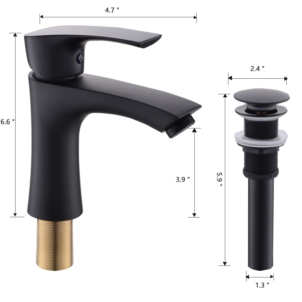 Bokaiya 18 Inch Wall Mount Corner Bathroom Sink with Faucet - Matte Black Porcelain Ceramic Floating Vessel Sink for Small Bathrooms, Cloakrooms & Powder Rooms - Includes Drain Combo (Right Hand Installation) - Perfect for Space-Saving Modern Bathroom Designs