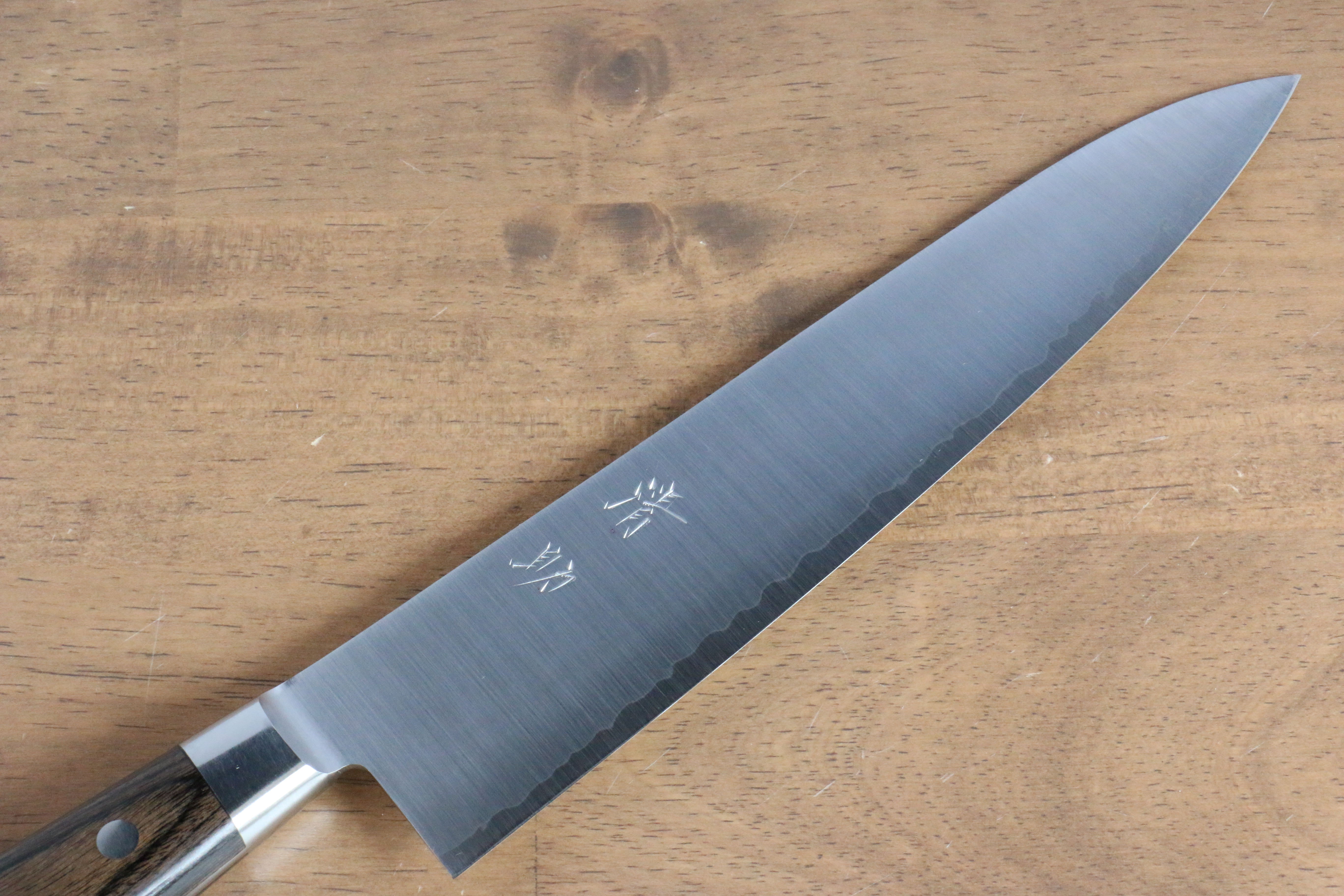 Premium Seisuke SG2 Gyuto 210mm Japanese Chef Knife with Brown Pakka Wood Handle - Perfect for Sushi, Meat Slicing & Professional Kitchen Use