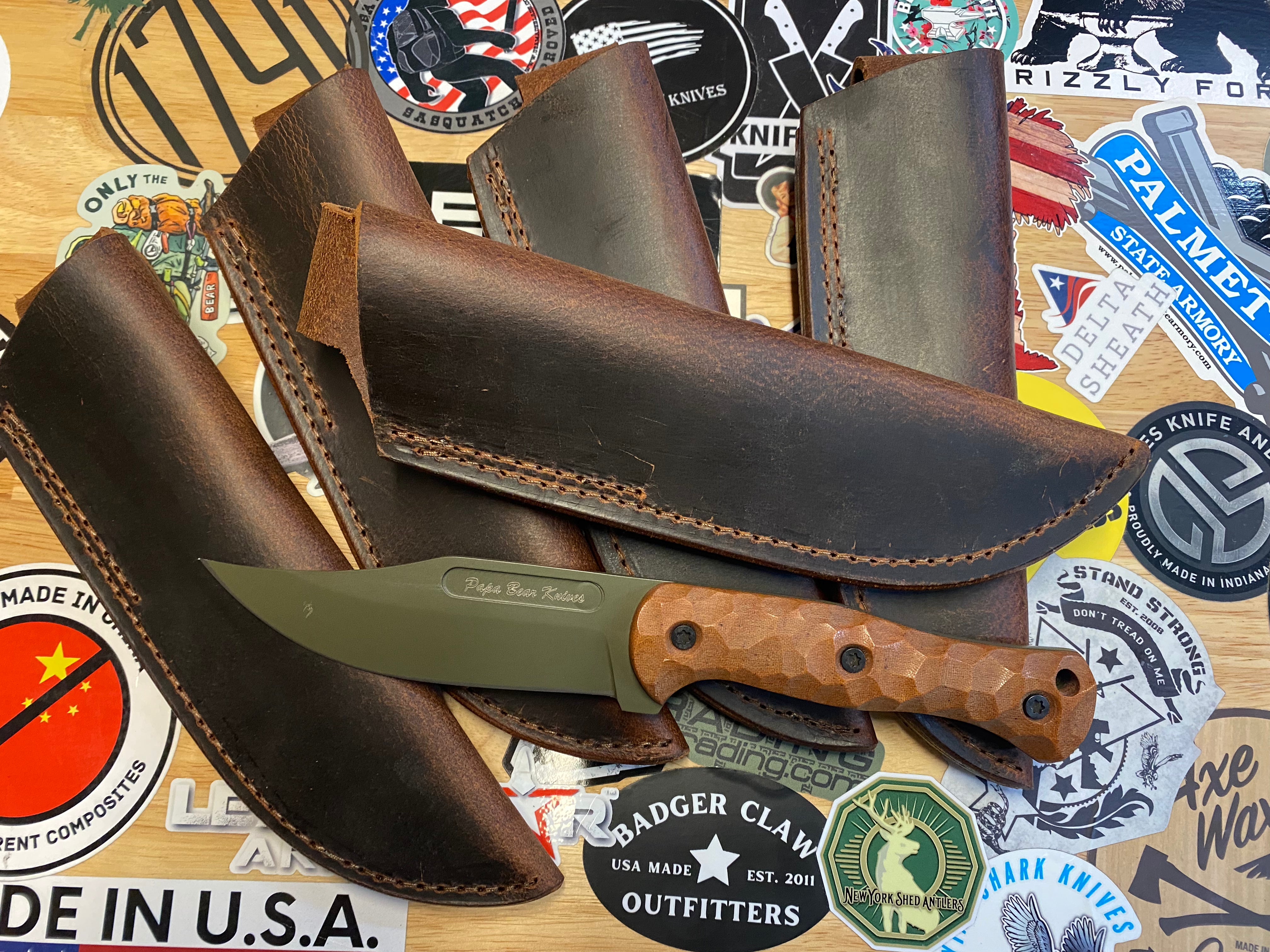 Premium Large Leather Knife Sheath - Durable & Handcrafted for Hunting, Camping & Outdoor Adventures