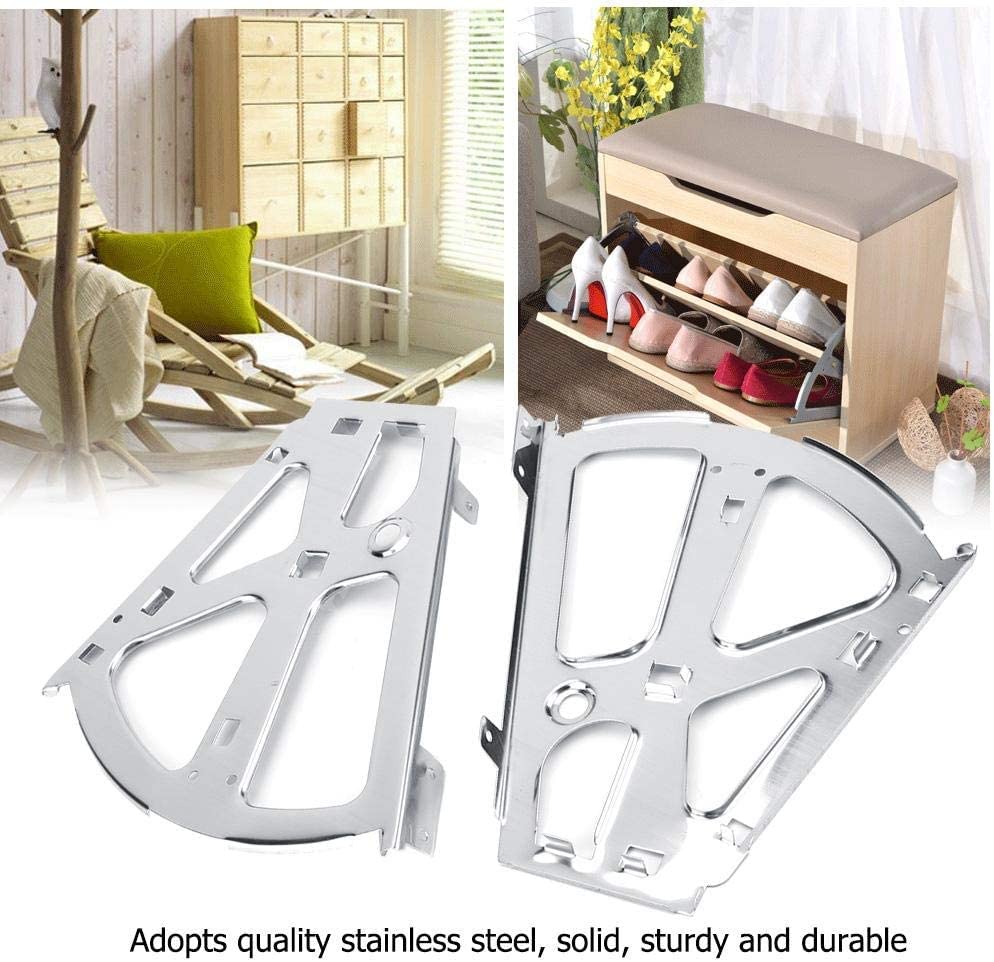 Stainless Steel Drawer Hinges - 1 Pair Heavy Duty Hidden Cabinet Hinges for Furniture, Storage Cabinets & Shoe Organizers | Smooth Movement for 2-Layer Drawers | Durable Hardware for Home & Office Organization